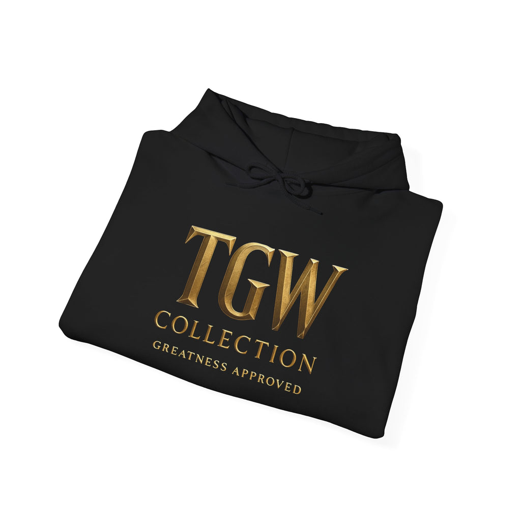 Elegant Gold Graphic Hoodie for Trendy Comfort | Sweatshirt, Cozy Wear, Fashion Gift, Casual Style, TGW Collection
