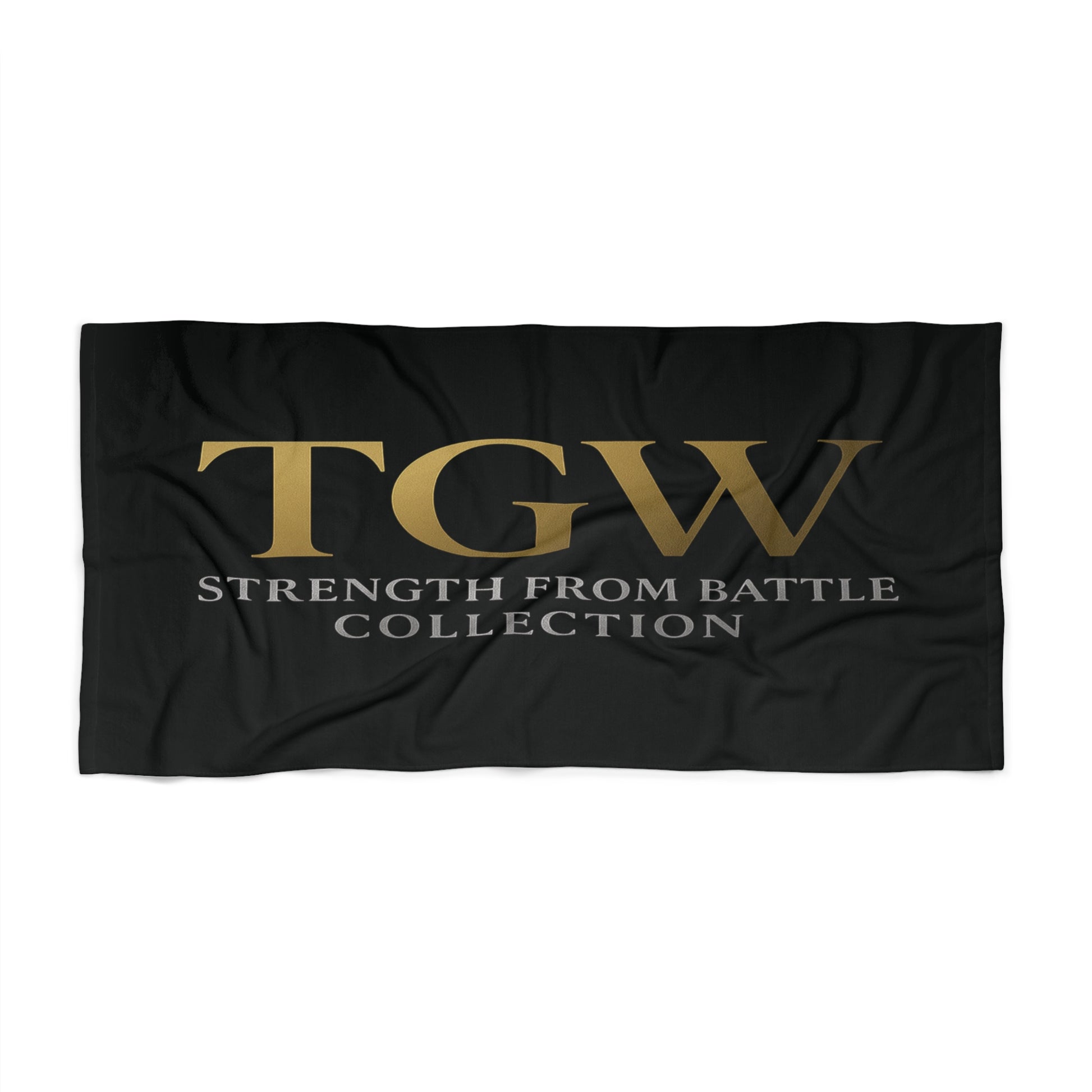 Stylish Beach Towel, Motivational Towel, Summer Accessory, Poolside Essential, Gift for Beach Lovers, TGW Strength Design