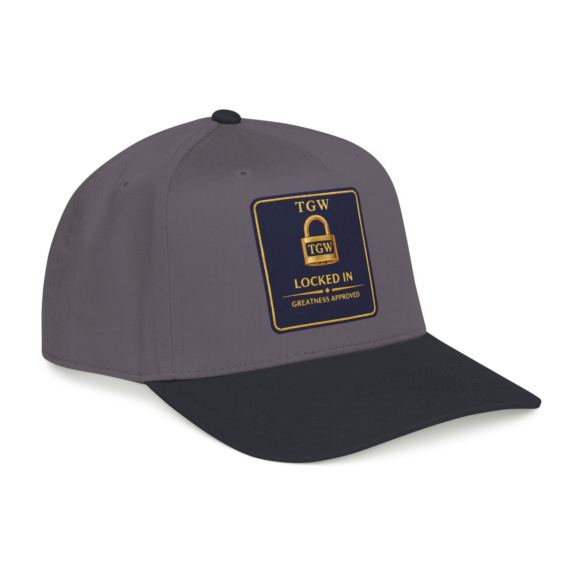TGW “LOCKED IN” — Greatness Approved   Mid Profile Baseball Cap