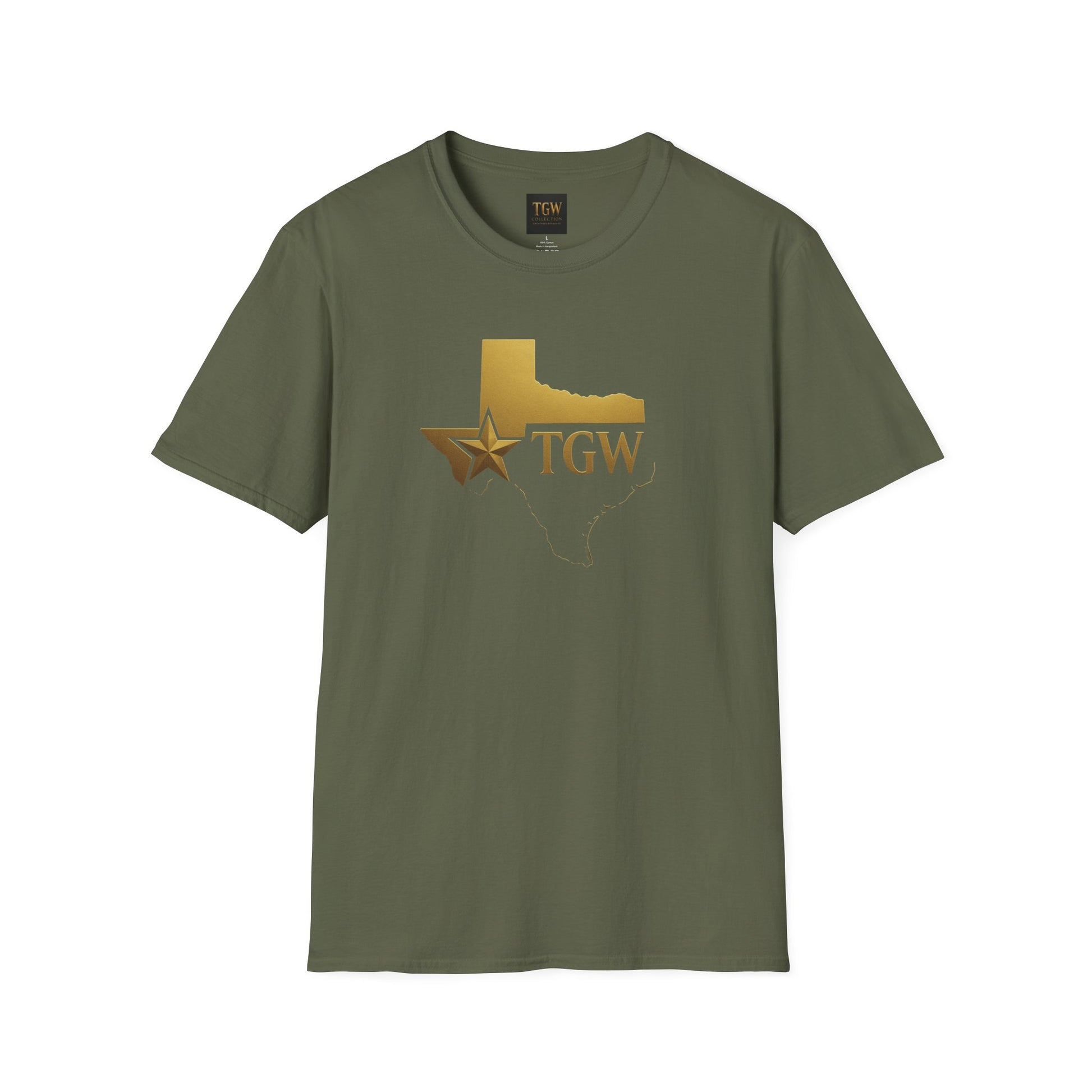 Texas Gold Star TGW T-Shirt — State Outline & Star Logo