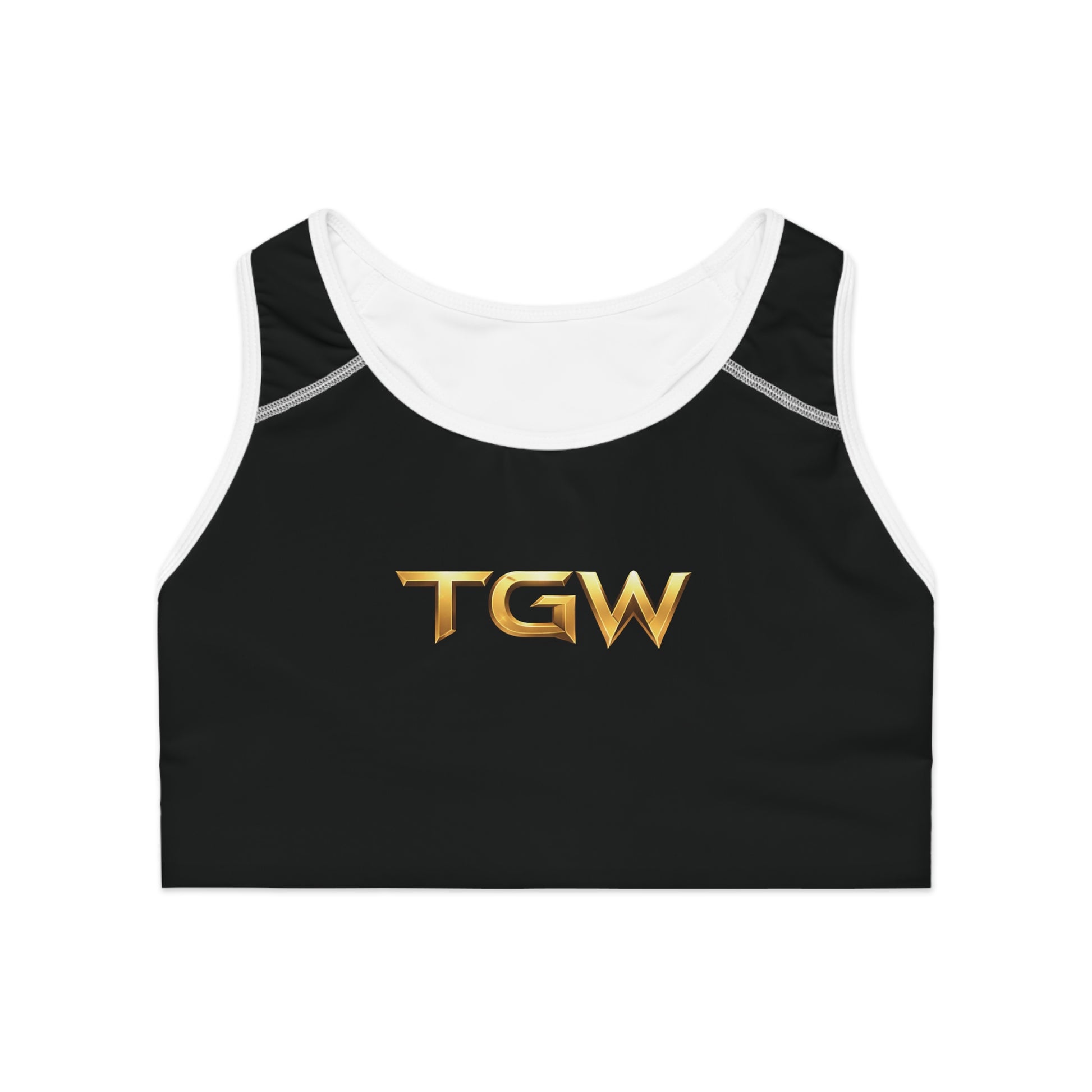 Black Sports Bra - "Strength in Every Layer" Sports Bra