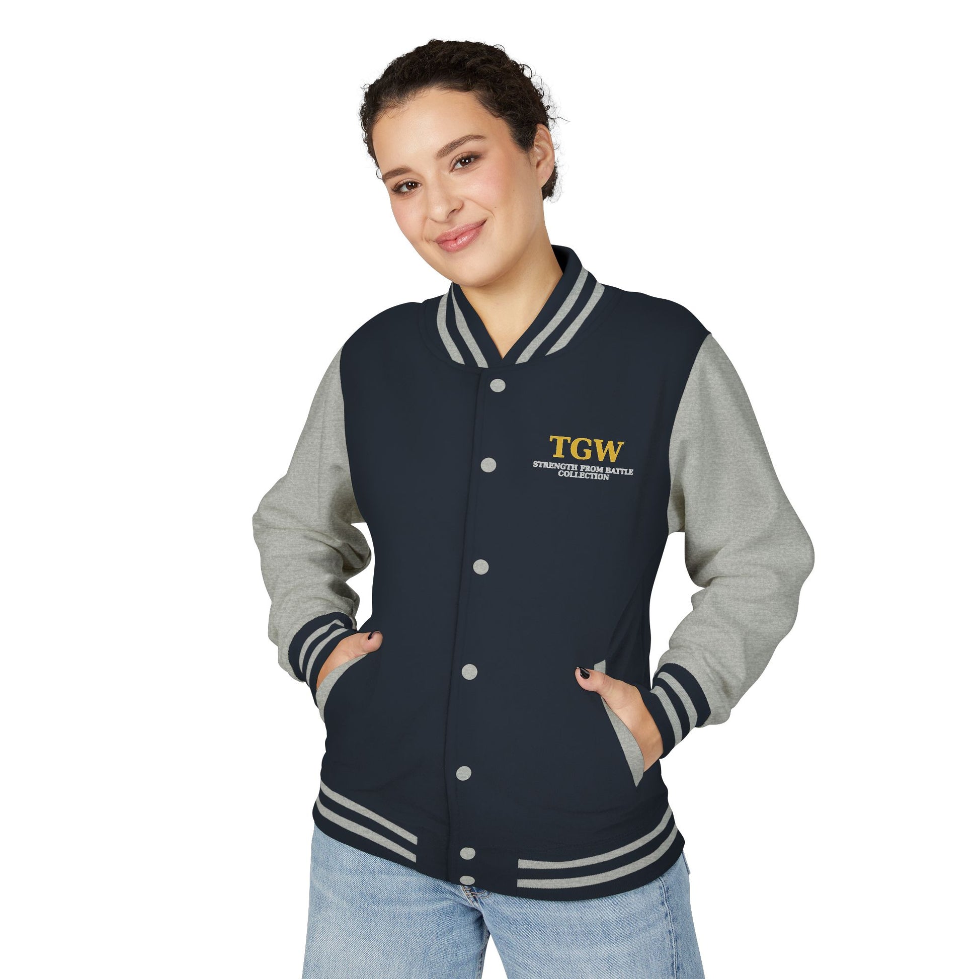 Women Heavyweight Letterman Jacket - Vintage Style Varsity Jacket for Everyday Wear, Sports Events, Graduation, Casual Outings, Team Spirit