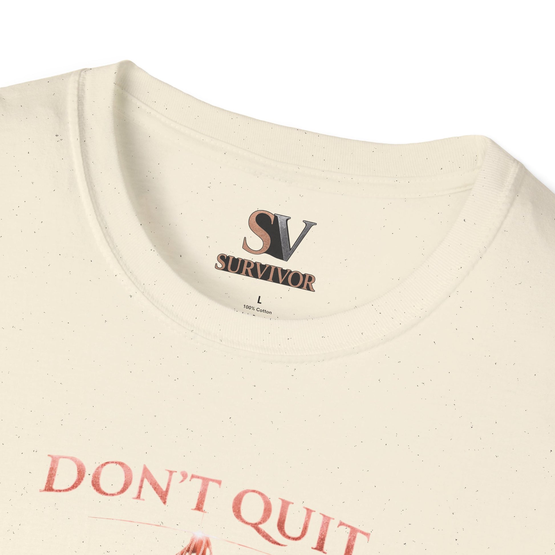 Rose Gold Energy Fight and Never Quit -  Softstyle T-Shirt