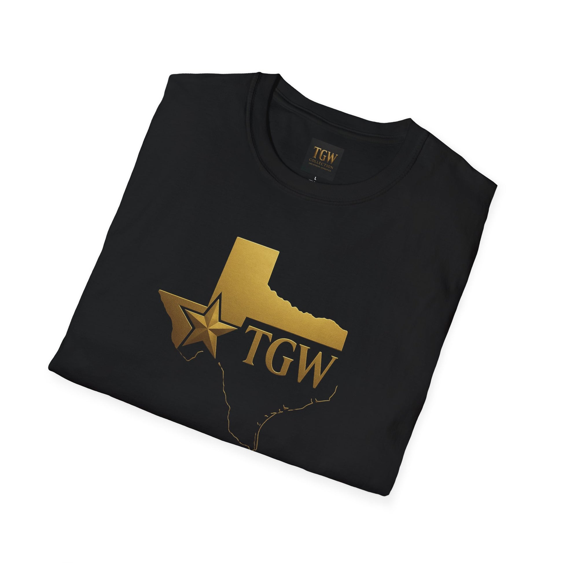 Texas Gold Star TGW T-Shirt — State Outline & Star Logo