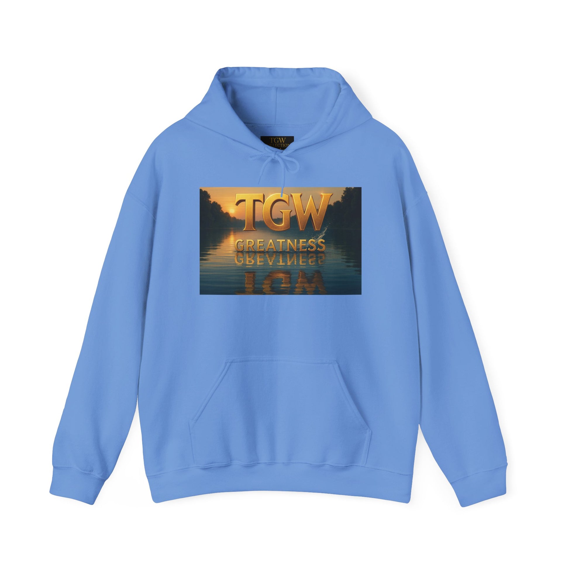 Inspirational Hooded Sweatshirt - TGW Greatness Over Everything - Cozy Gift for Motivational Souls, Layering, Casual Wear
