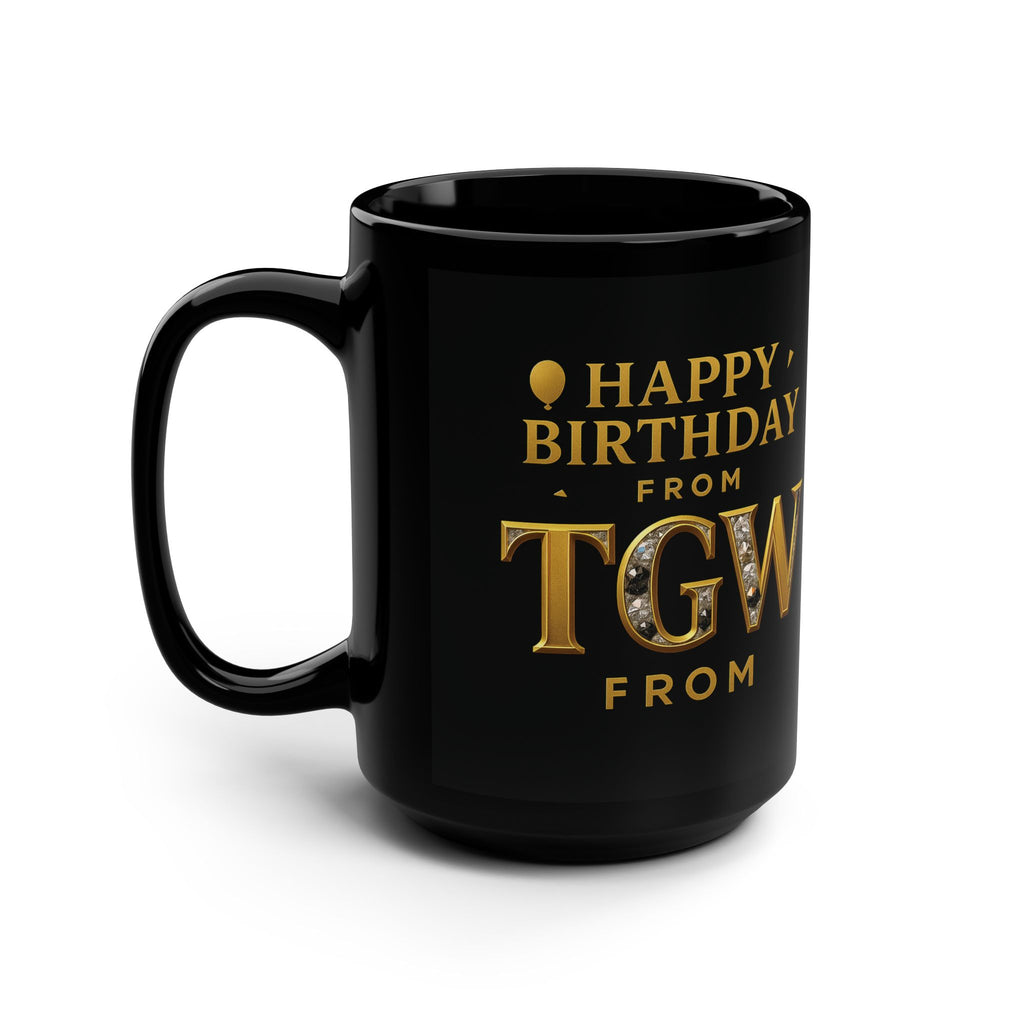 Custom Birthday Mug, Personalized Gift for Coffee Lover's Gift, Unique Birthday Celebration Idea, 15oz Black Mug
