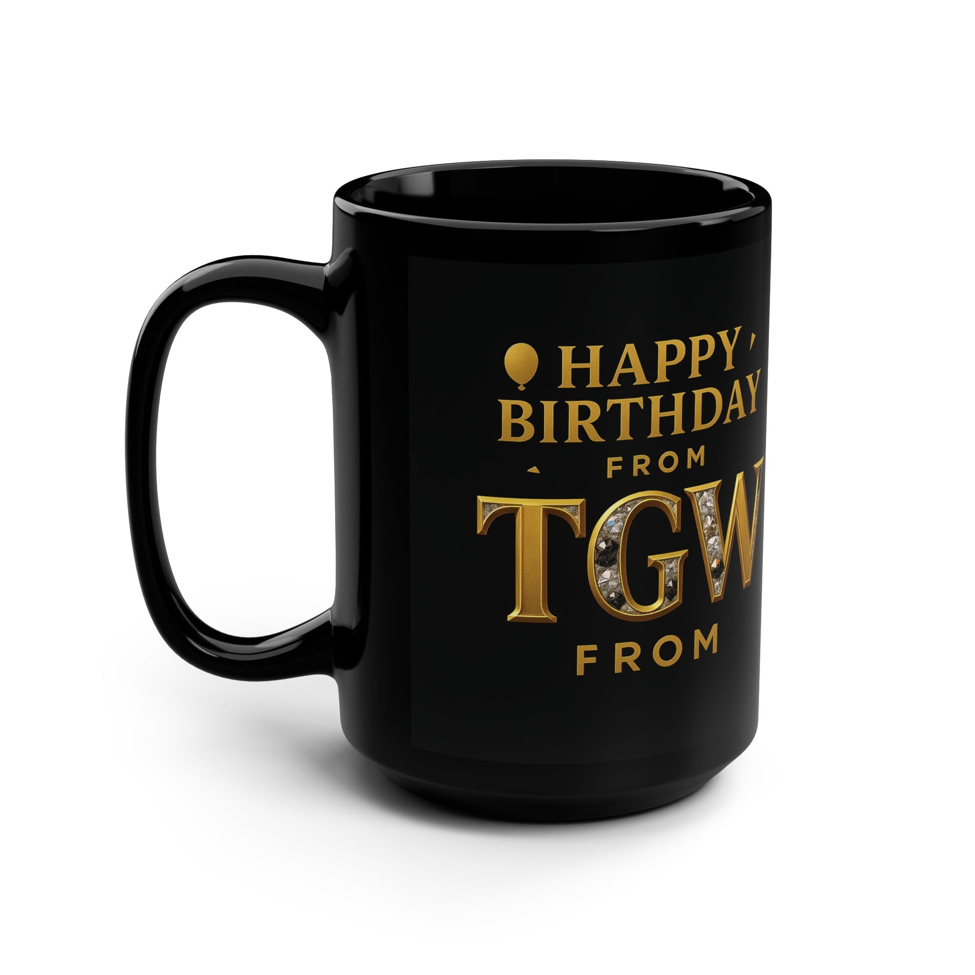 Custom Birthday Mug, Personalized Gift for Coffee Lover's Gift, Unique Birthday Celebration Idea, 15oz Black Mug