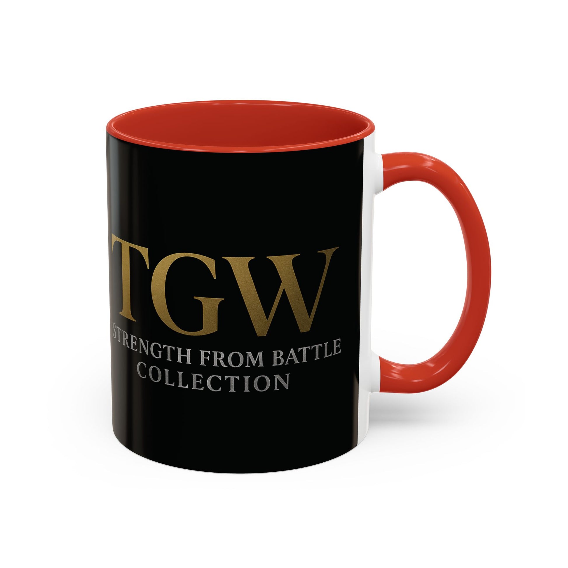 Empowering Accent Coffee Mug - Strength from Battle Collection, Motivational Gift, Coffee Cup, Inspirational Mug, Tea Gift Idea