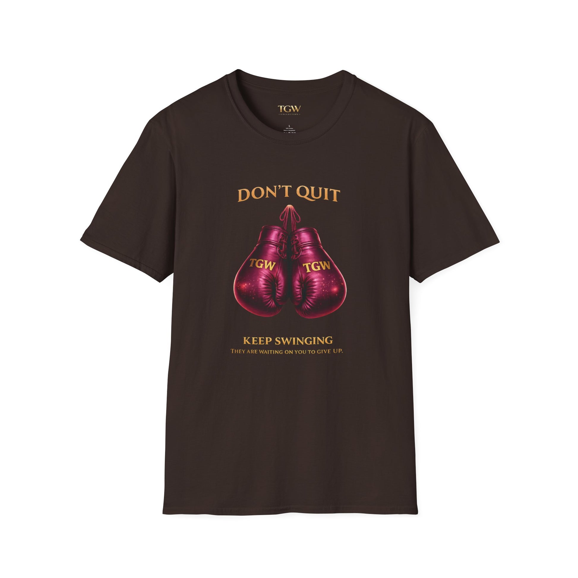 TGW Collection Plum & Gold Boxing Gloves Softstyle T-Shirt