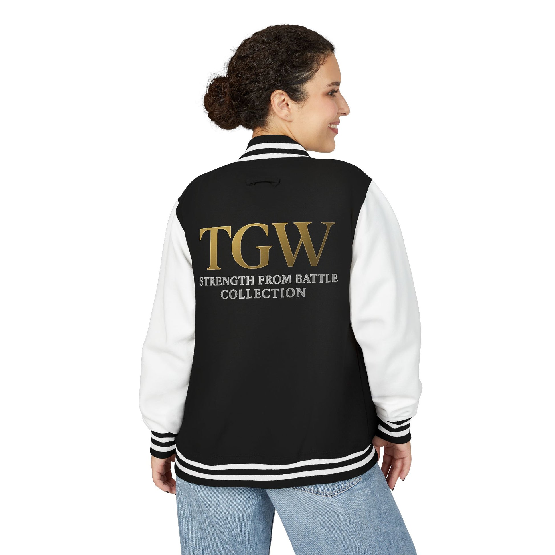 Women Heavyweight Letterman Jacket - Vintage Style Varsity Jacket for Everyday Wear, Sports Events, Graduation, Casual Outings, Team Spirit