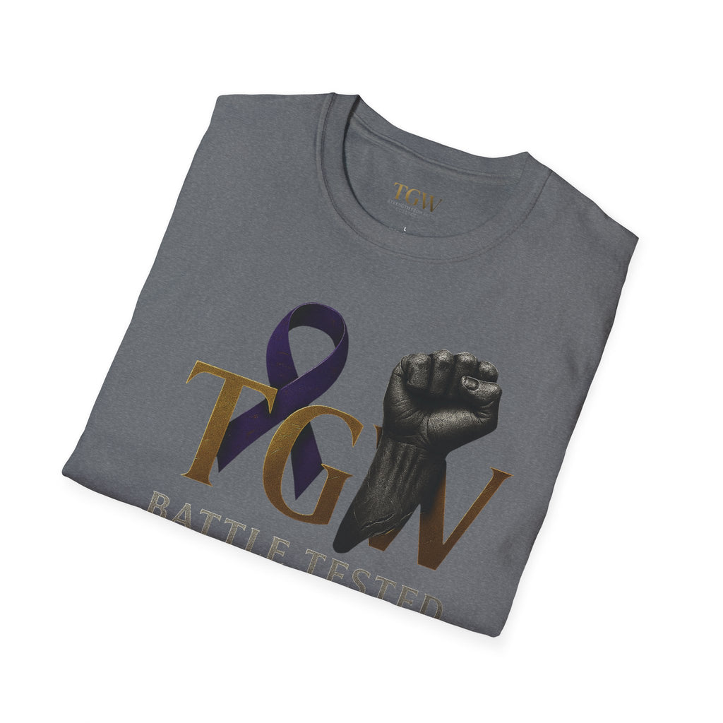 Men Empowerment Graphic Tee - Soft style T-Shirt, Battle Tested Shirt, Motivational Gift, Activism Apparel, Everyday Wear, Gift for Heroes