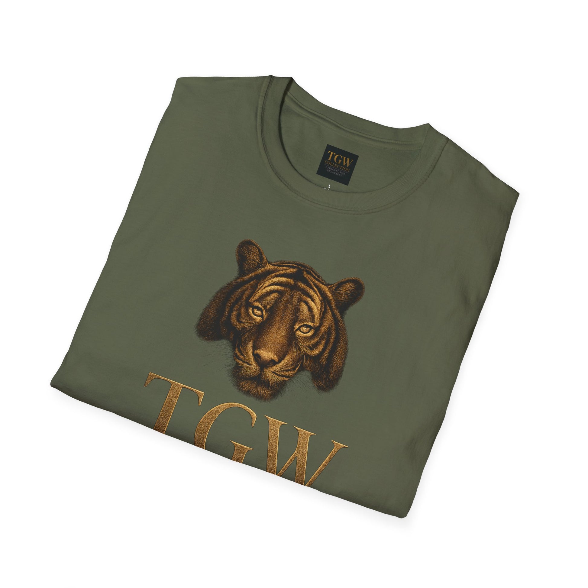 Tiger Head Softstyle T-Shirt | Casual Wear, Wild Animal Tee, Fashion Statement, Unique Design