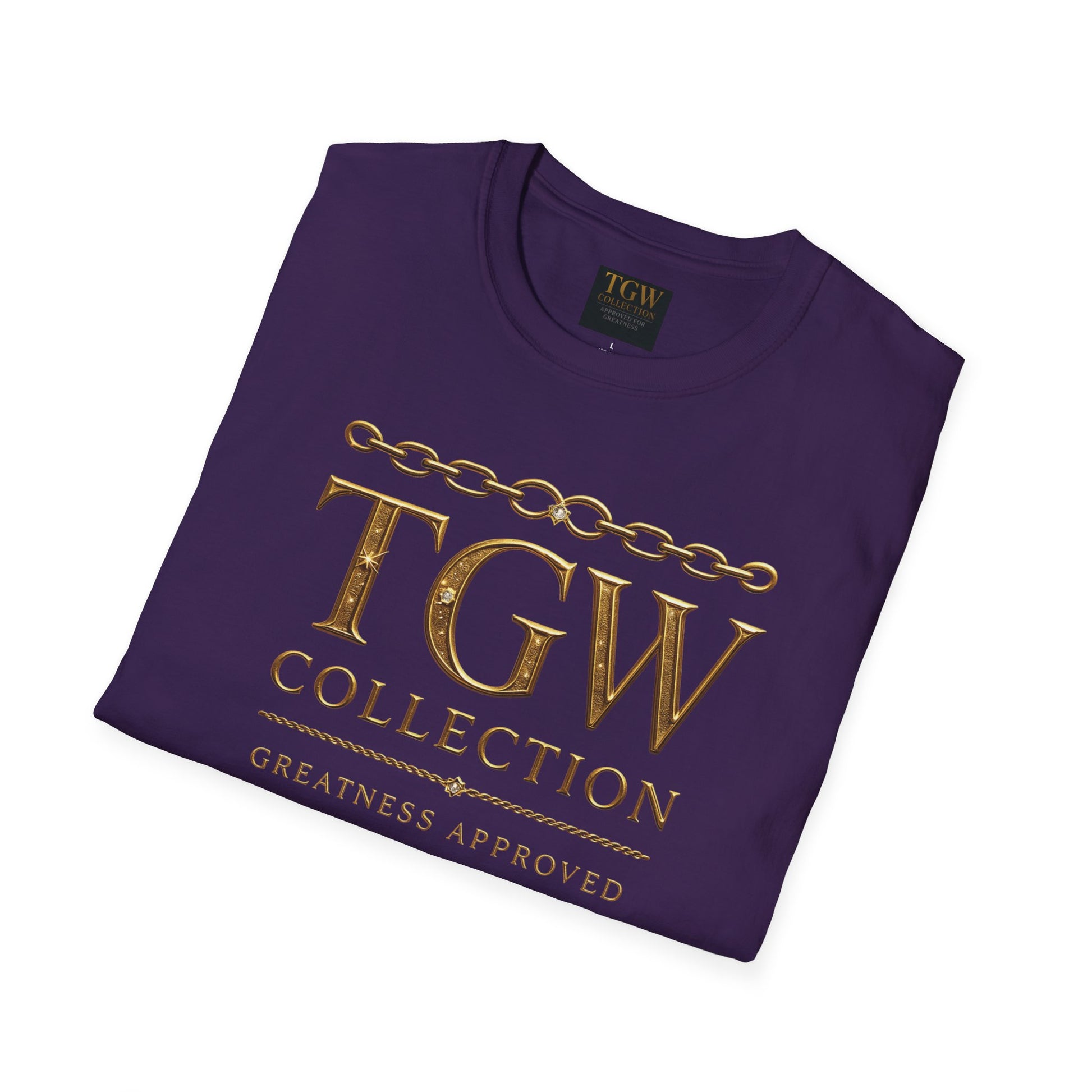 Gold Chain Text T-Shirt, Stylish Tee, Casual Wear, Motivational Shirt