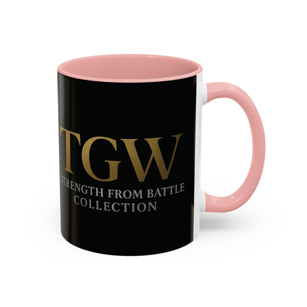 Empowering Accent Coffee Mug - Strength from Battle Collection, Motivational Gift, Coffee Cup, Inspirational Mug, Tea Gift Idea