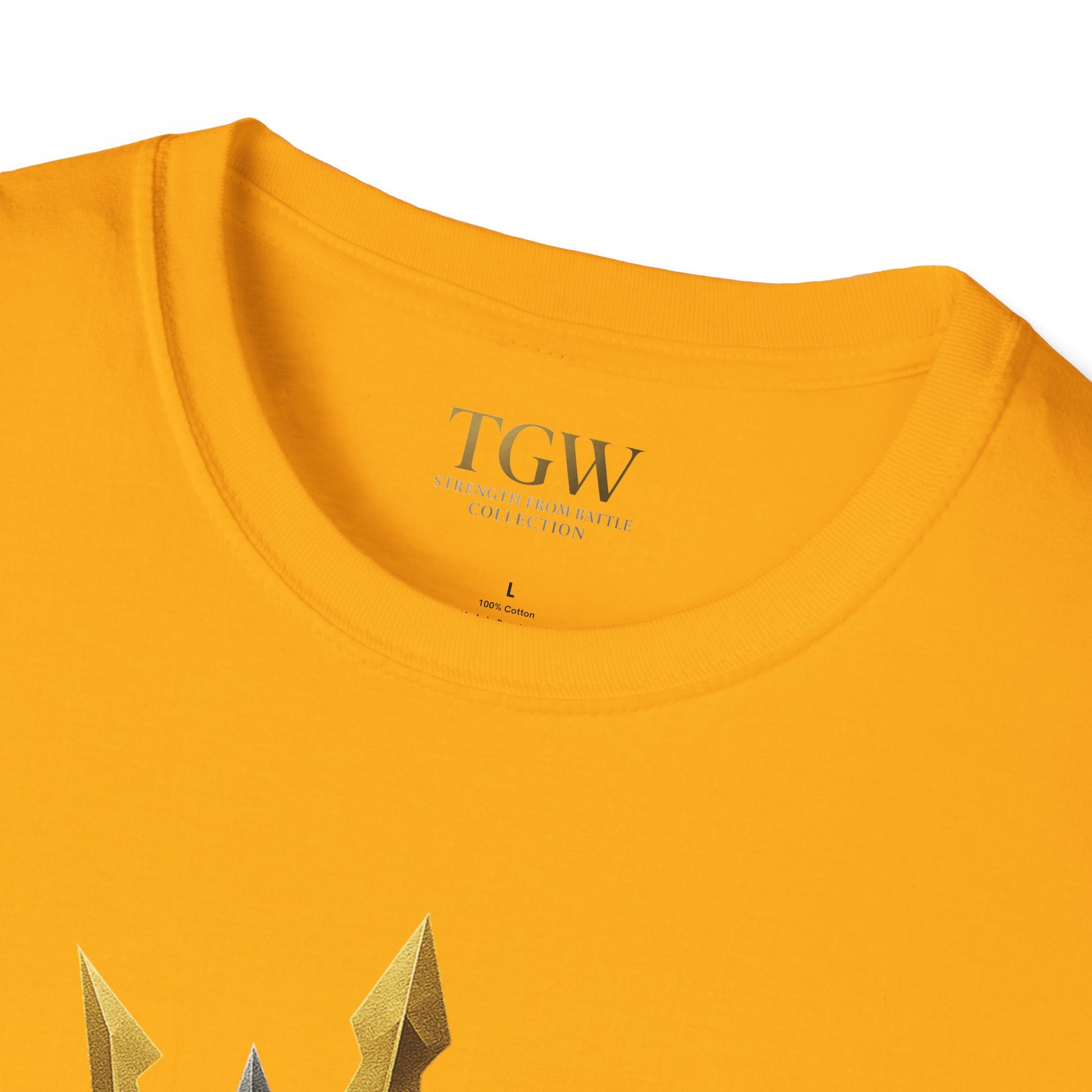 Men Gladiator T-shirt | Motivational Tee, Fitness Shirt, Gift for Him, Empowerment Apparel, Gold Crown Design