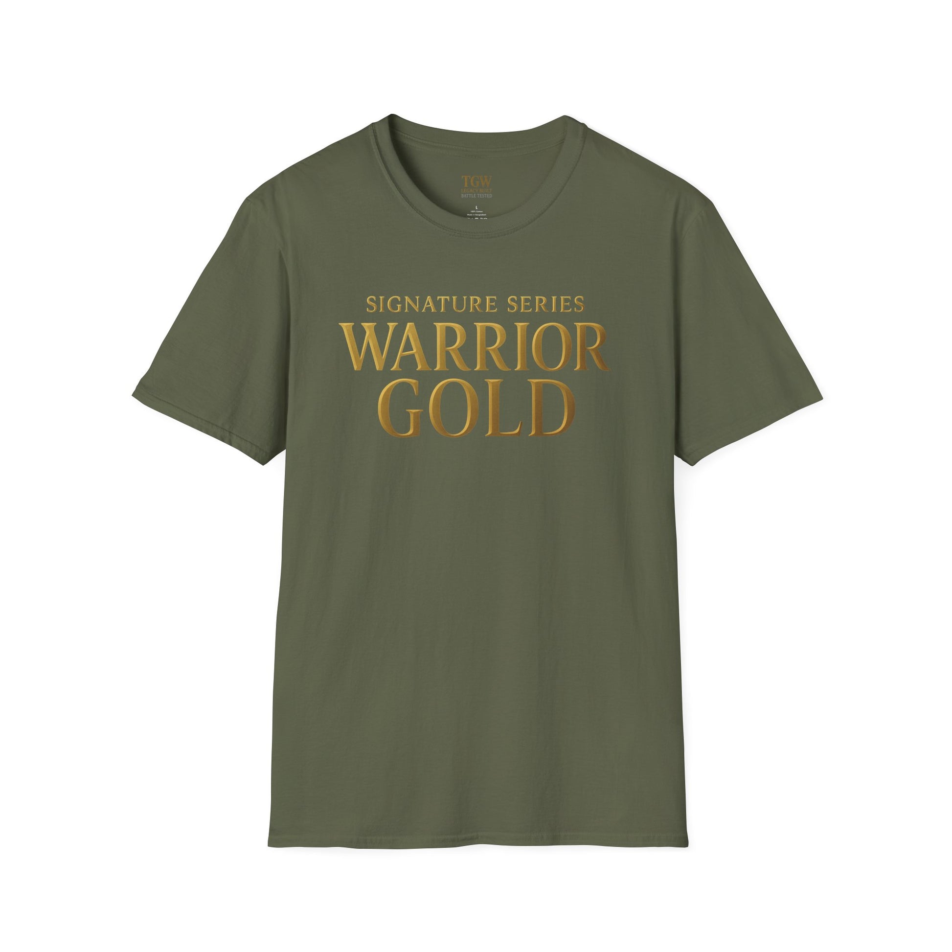 Warrior Gold Unisex Softstyle T-Shirt, Comfortable Tee, Motivational Apparel, Gift for Warriors, Casual Wear, Affirmation Shirt