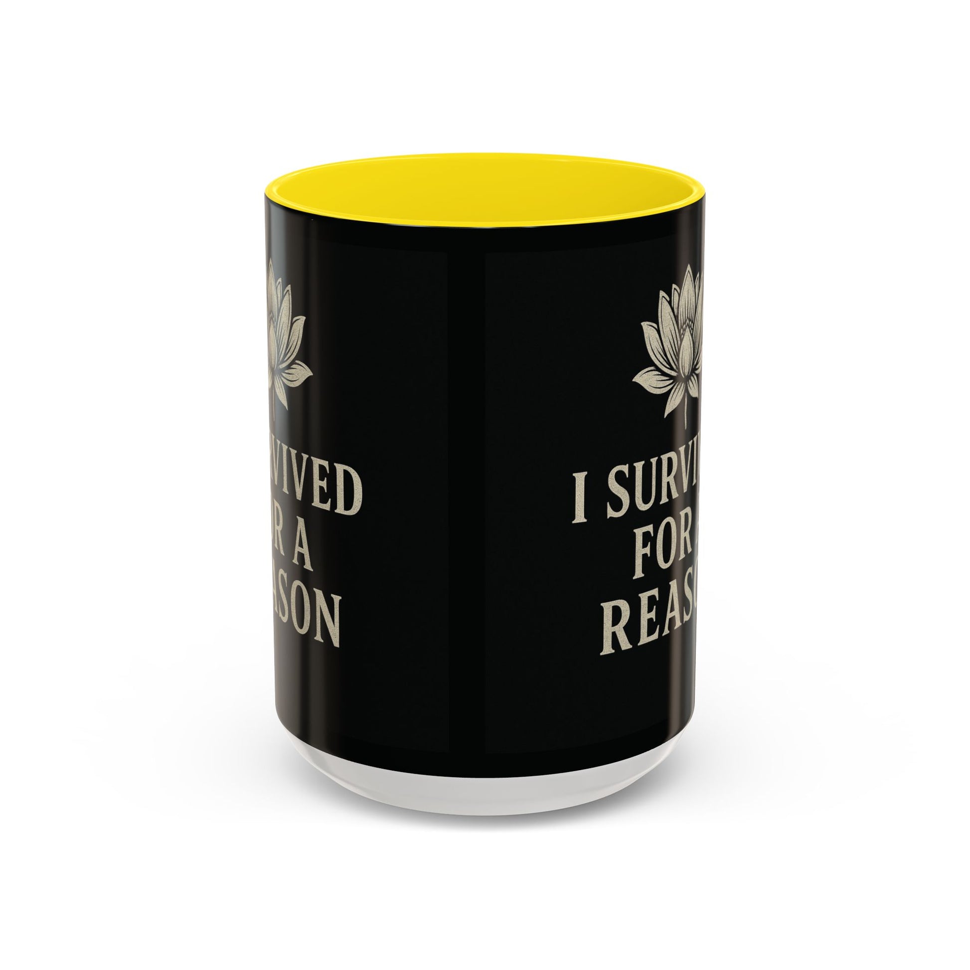 Inspirational Coffee Mug - I Survived for a Reason, Motivational Gift, Personalized Tea Cup, Positive Affirmation, Self-Care Mug