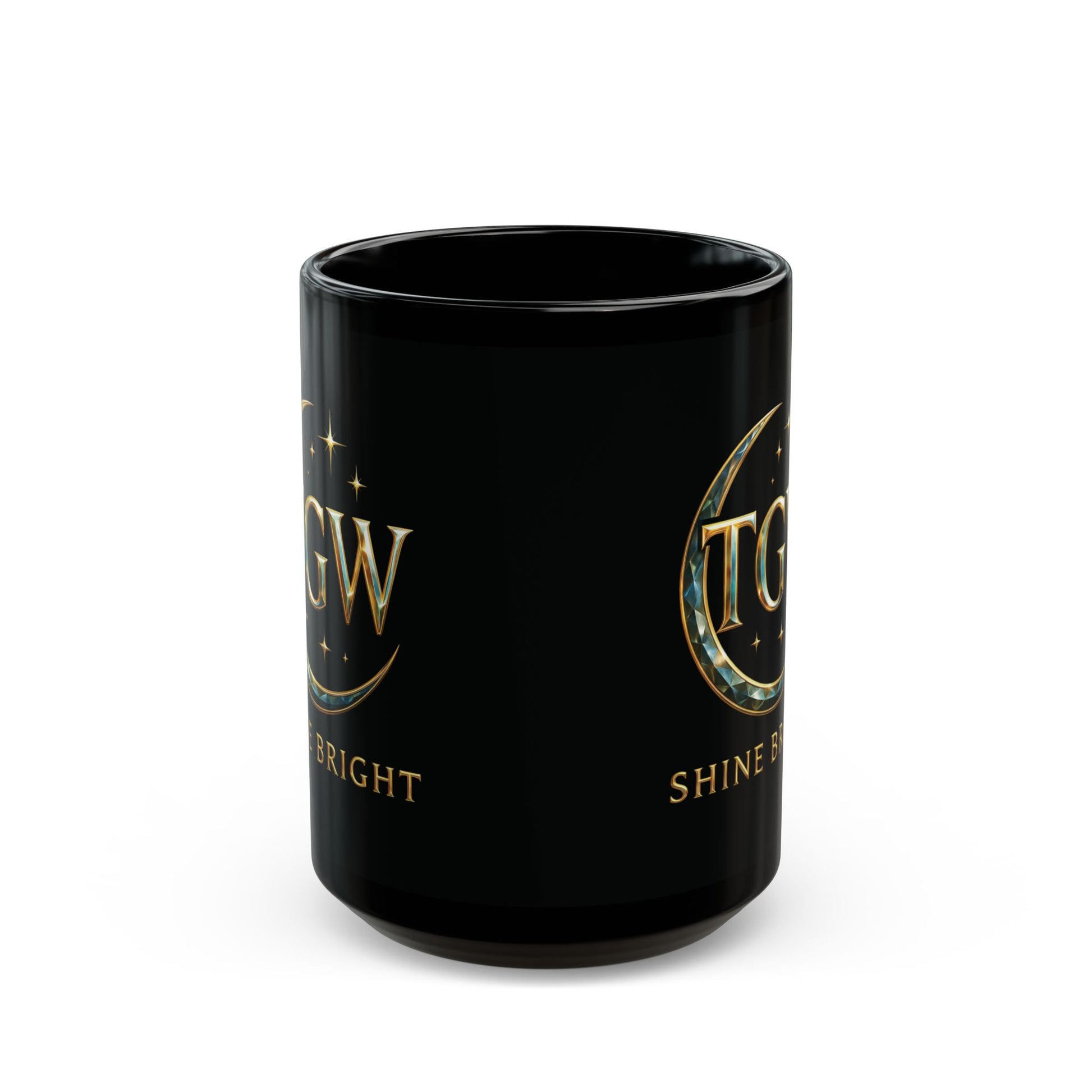 Black Mug - Shine Bright Coffee Cup, Inspirational Gift, Motivational Tea Mug, Home Decor, Office Supplies