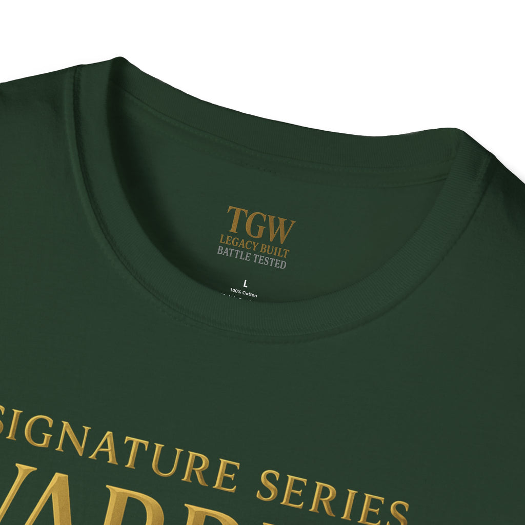 Warrior Gold Unisex Softstyle T-Shirt, Comfortable Tee, Motivational Apparel, Gift for Warriors, Casual Wear, Affirmation Shirt