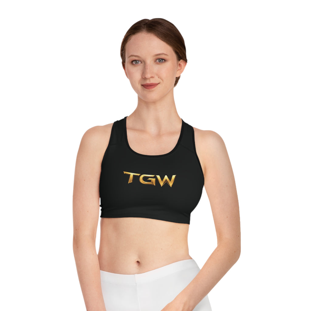 Black Sports Bra - "Strength in Every Layer" Sports Bra