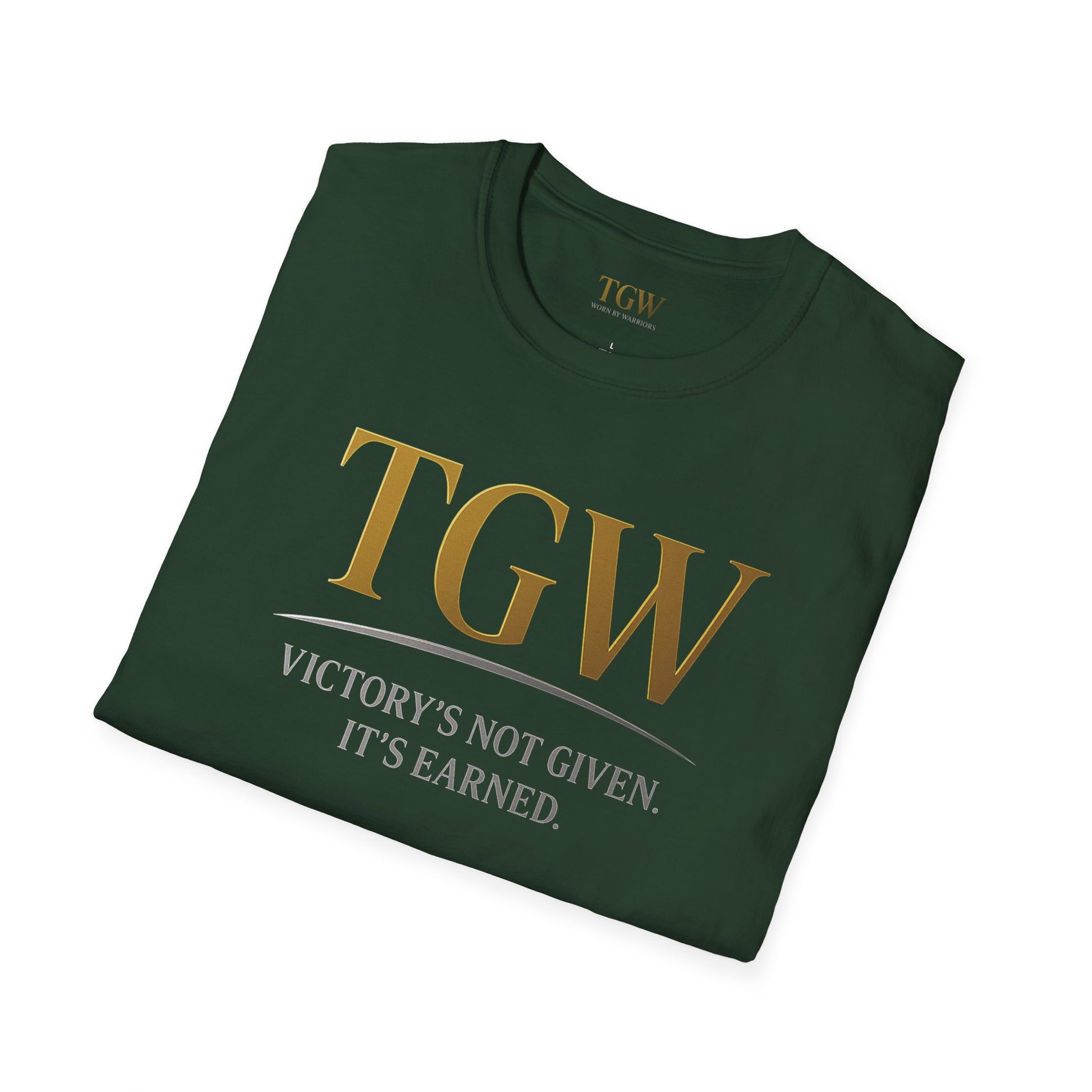 Victory Earned Unisex Softstyle T-Shirt | Motivational Tee, Inspirational Gift, Casual Wear, Empowering Apparel, Everyday Comfort
