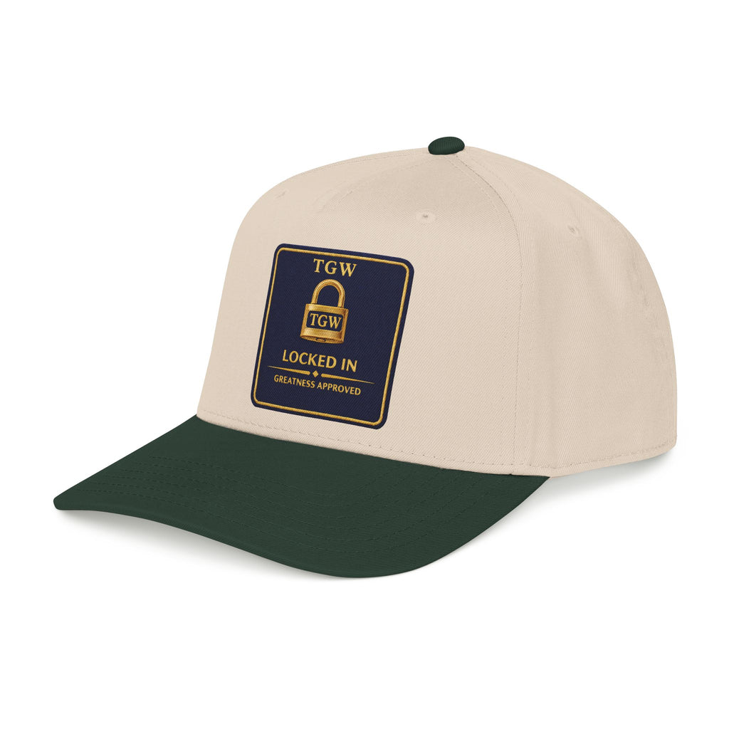 TGW “LOCKED IN” — Greatness Approved   Mid Profile Baseball Cap