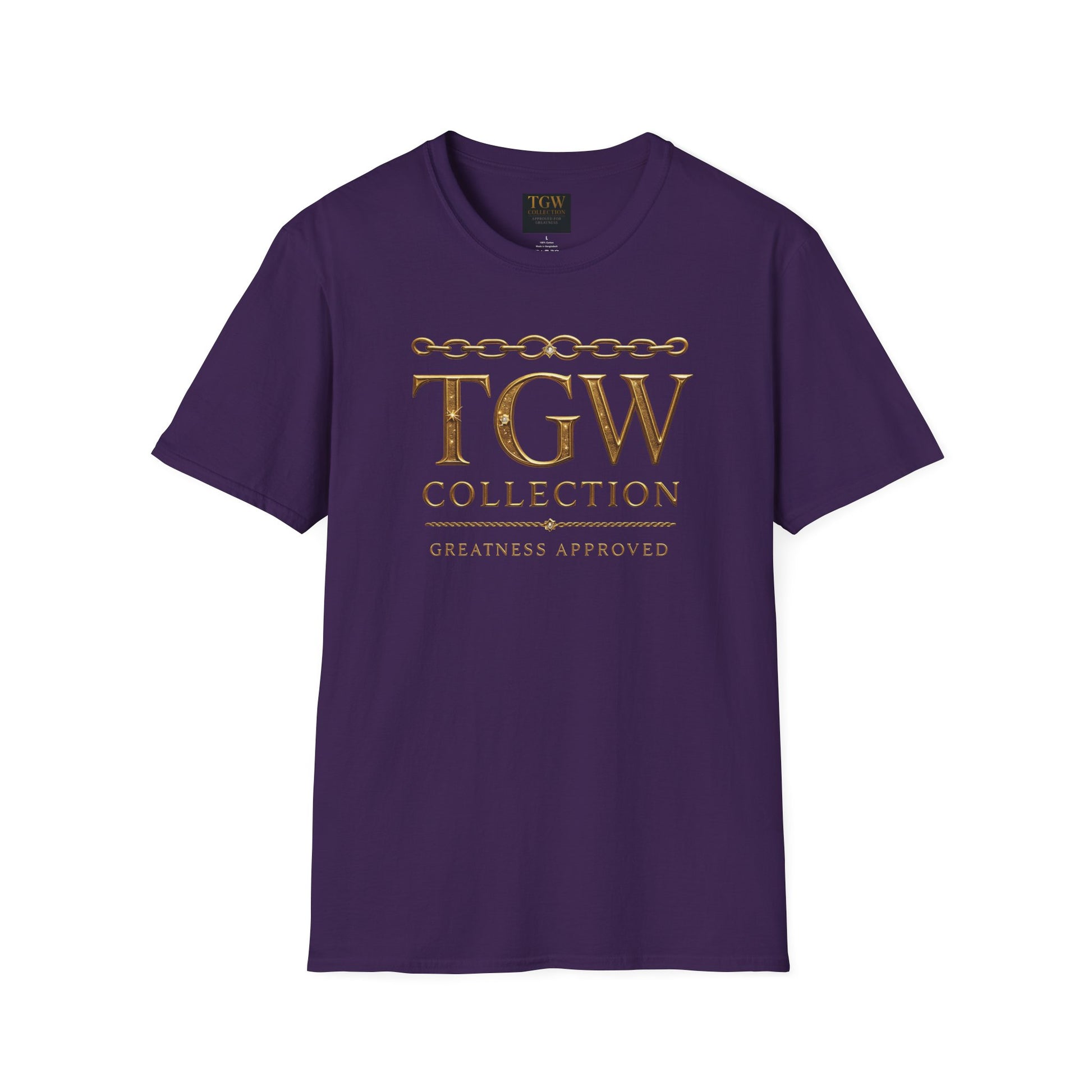 Gold Chain Text T-Shirt, Stylish Tee, Casual Wear, Motivational Shirt