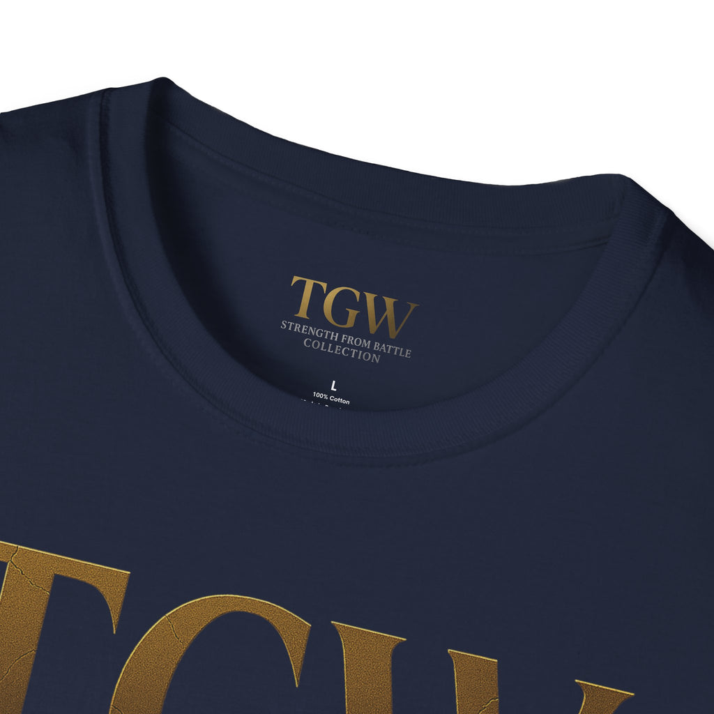 Navy Gladiator Within T-Shirt, Softstyle Tee for Veterans, Motivational Shirt, Gift for Military Families, Casual Everyday Wear