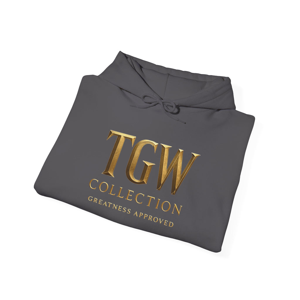 Elegant Gold Graphic Hoodie for Trendy Comfort | Sweatshirt, Cozy Wear, Fashion Gift, Casual Style, TGW Collection