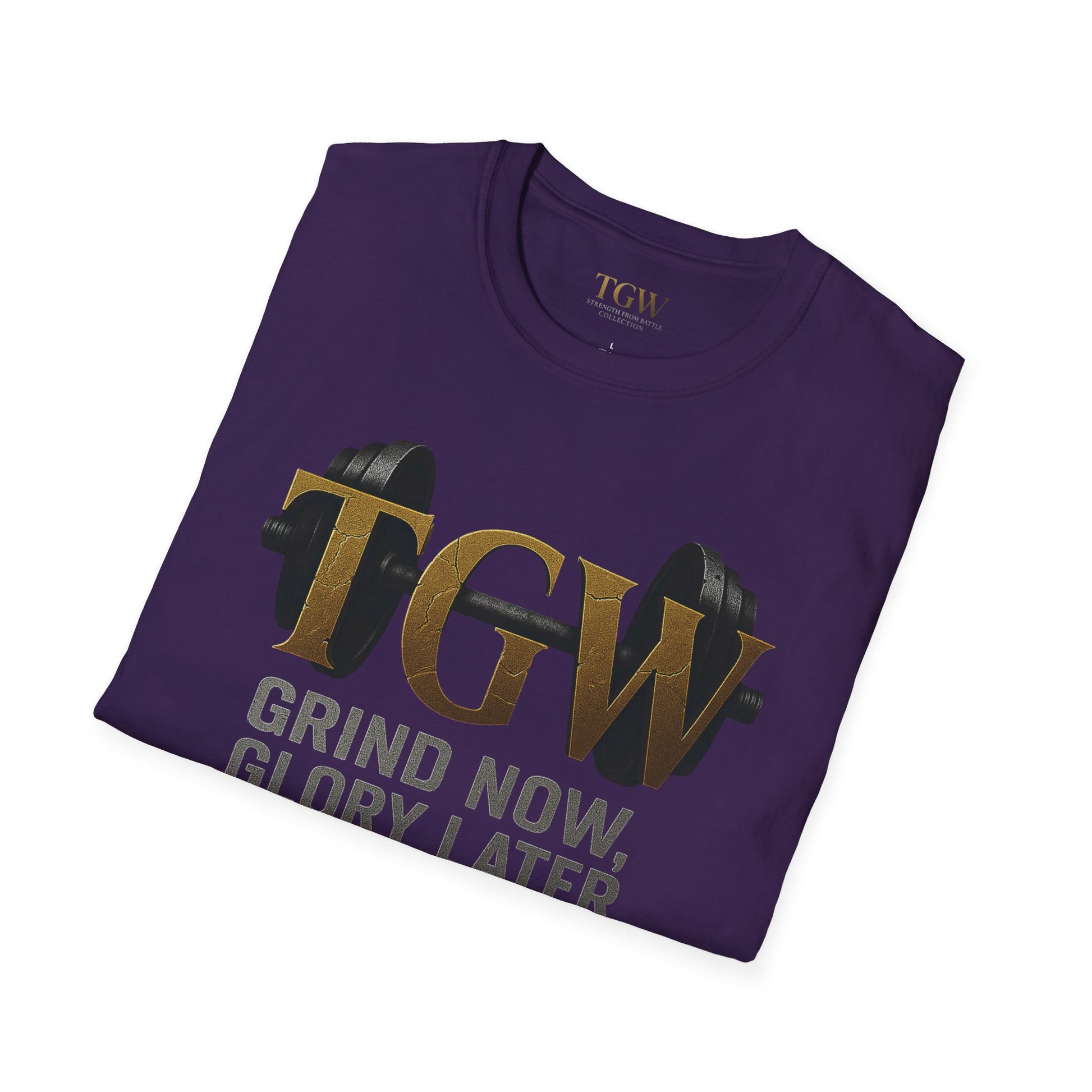 Gym Motivation T-Shirt | "Grind Now, Glory Later" | Fitness Tee, Workout Shirt, Athletic Apparel, Gift for Gym Lovers