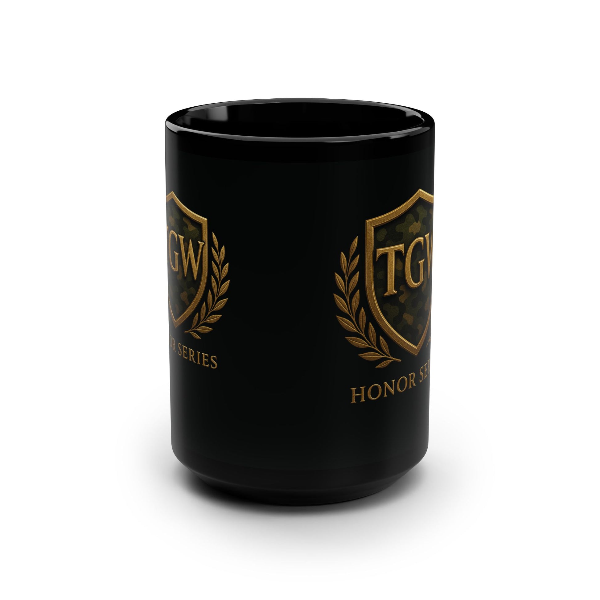 Honor Series Black Mug, 15oz | Personalized Coffee Cup,Home/Office Mug, Unique Design Coffeeware