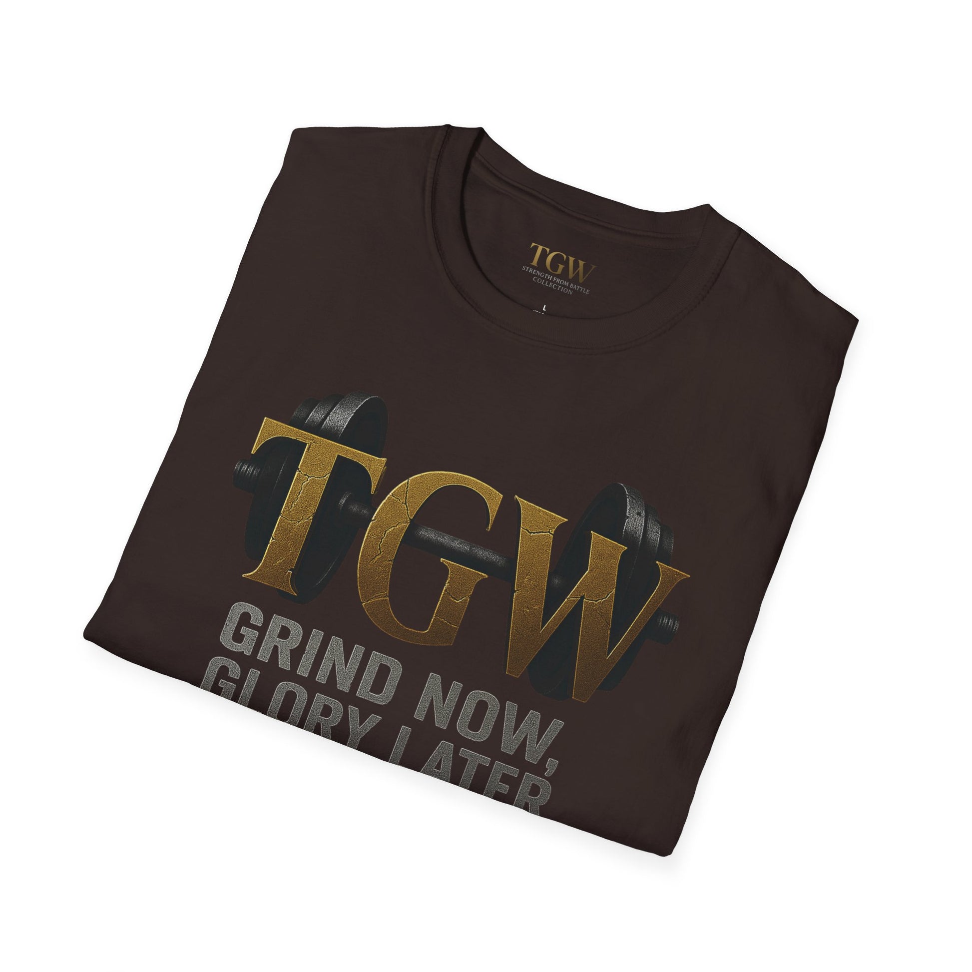 Gym Motivation T-Shirt | "Grind Now, Glory Later" | Fitness Tee, Workout Shirt, Athletic Apparel, Gift for Gym Lovers
