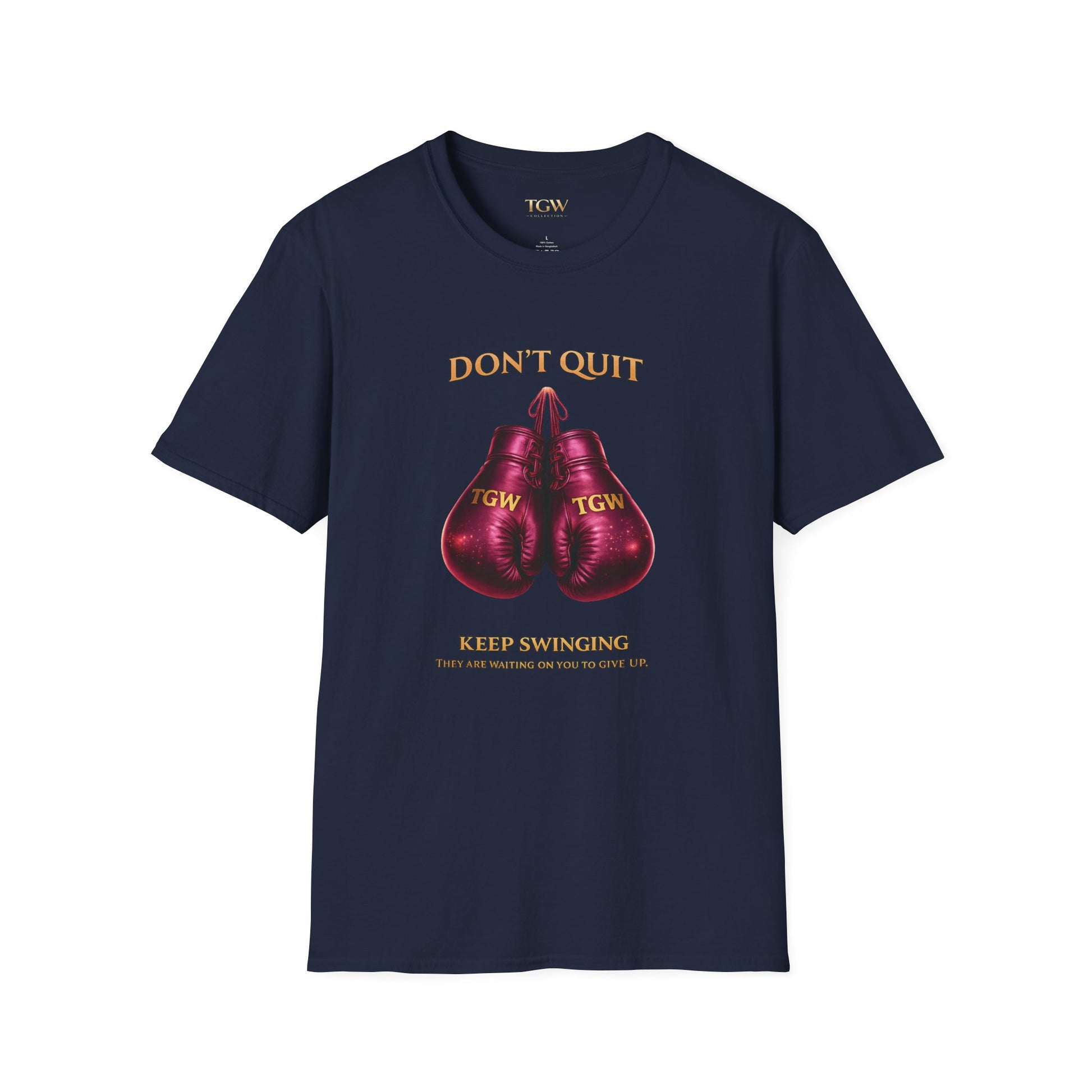 TGW Collection Plum & Gold Boxing Gloves Softstyle T-Shirt
