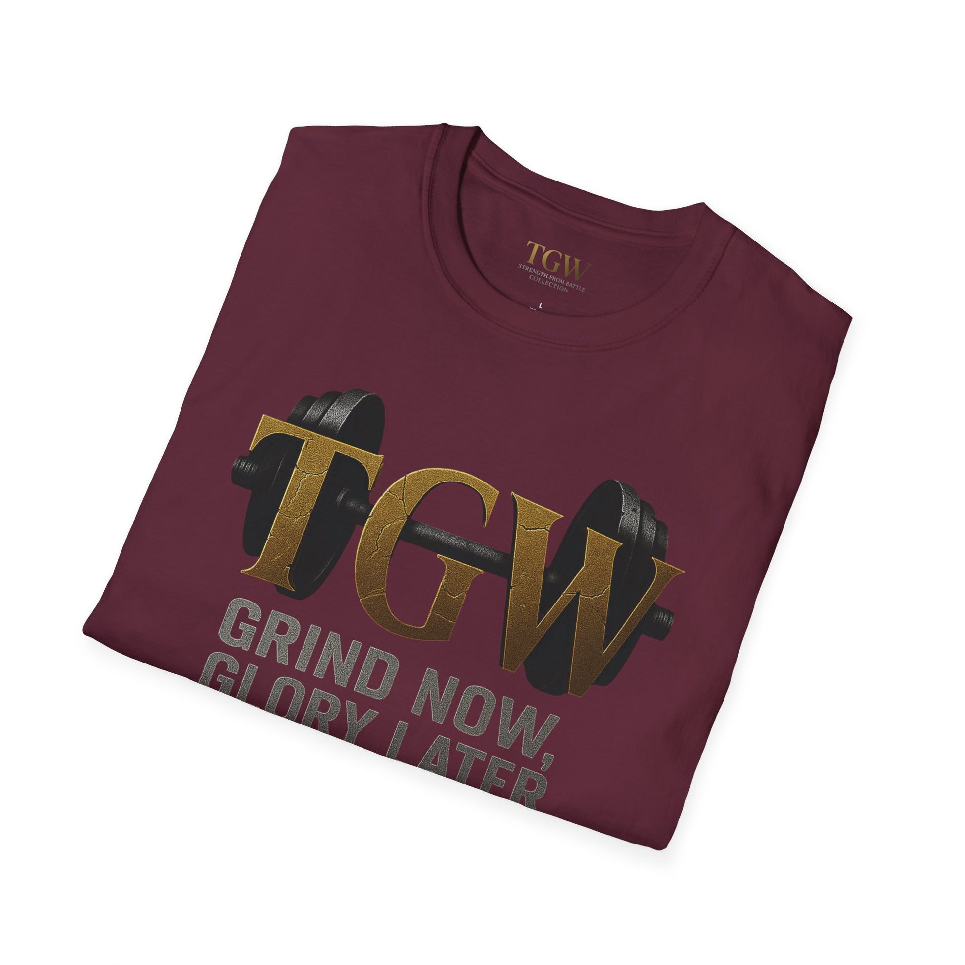 Gym Motivation T-Shirt | "Grind Now, Glory Later" | Fitness Tee, Workout Shirt, Athletic Apparel, Gift for Gym Lovers