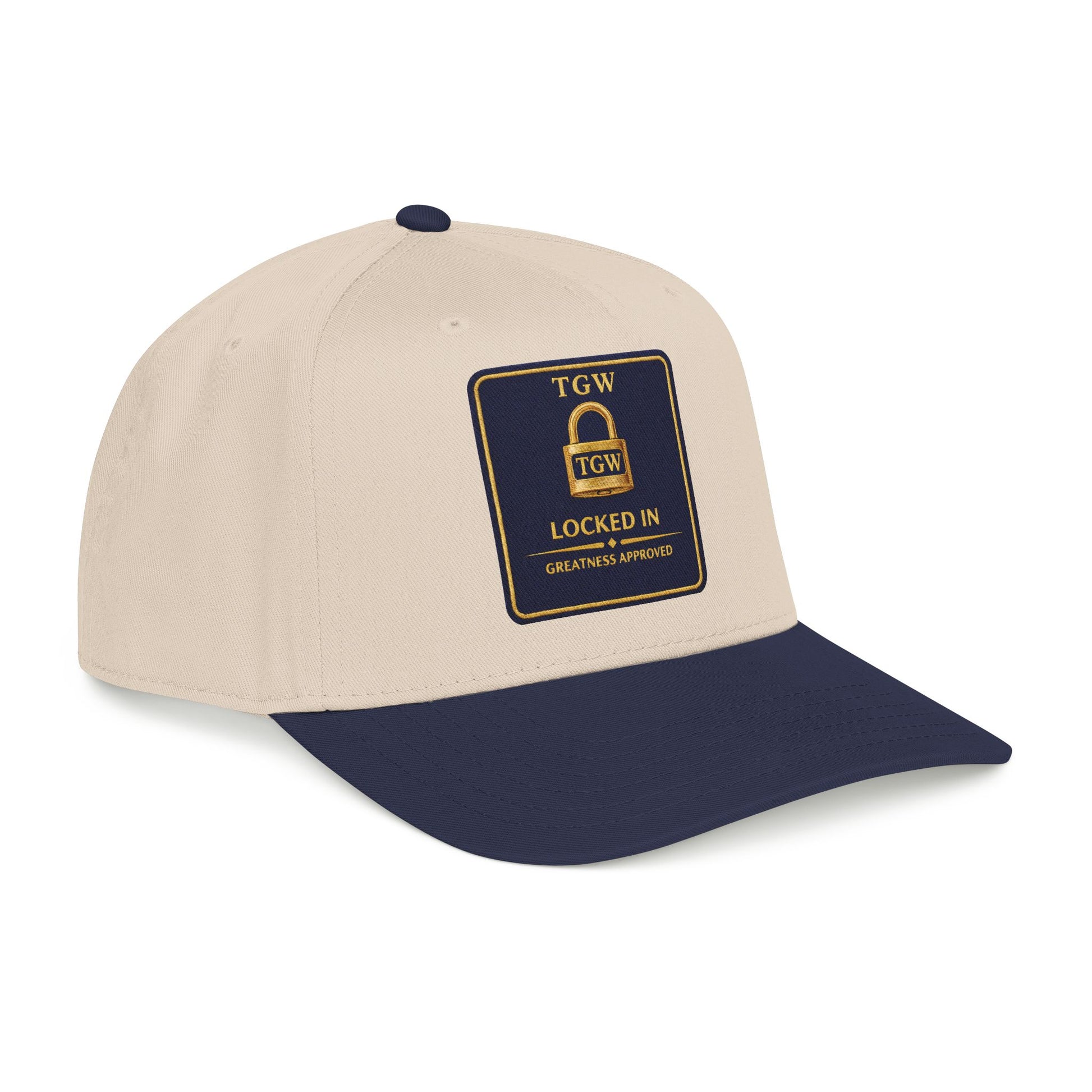 TGW “LOCKED IN” — Greatness Approved   Mid Profile Baseball Cap