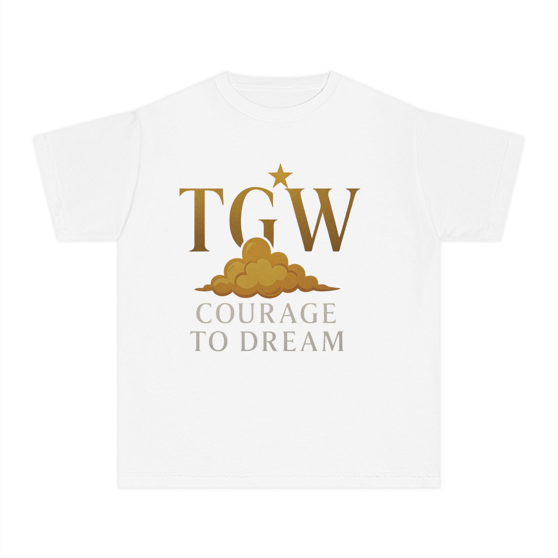 Courage to Dream Youth Midweight Tee, Inspirational Shirt, Kids Motivational Apparel, Dream Big Tee, Gifts for Young Dreamers