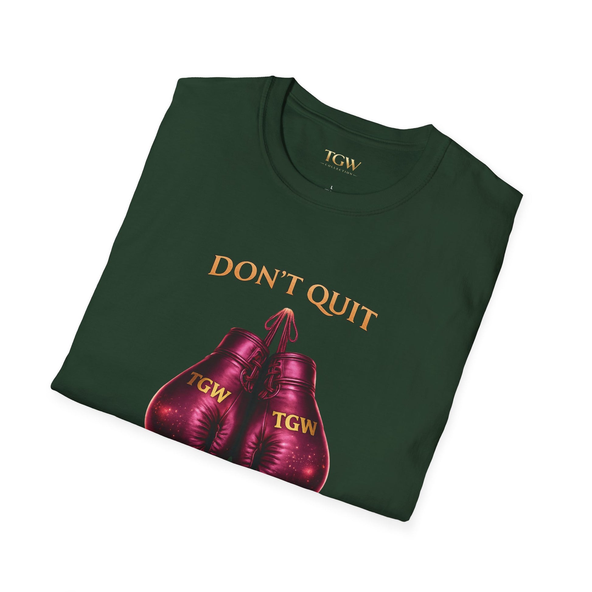 TGW Collection Plum & Gold Boxing Gloves Softstyle T-Shirt