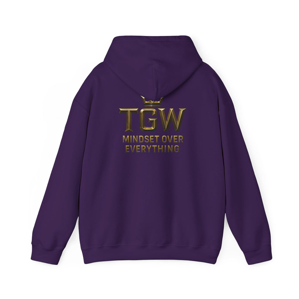 TGW Collection Hooded Sweatshirt: Mindset Over Everything, Style, Cozy Fashion, Gift Idea, Casual, Street-wear