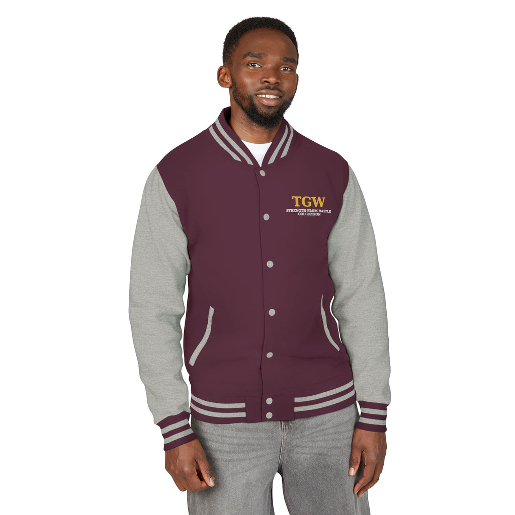 Men Heavyweight Letterman Jacket - Vintage Style Varsity Jacket for Everyday Wear, Sports Events, Graduation, Casual Outings, Team Spirit