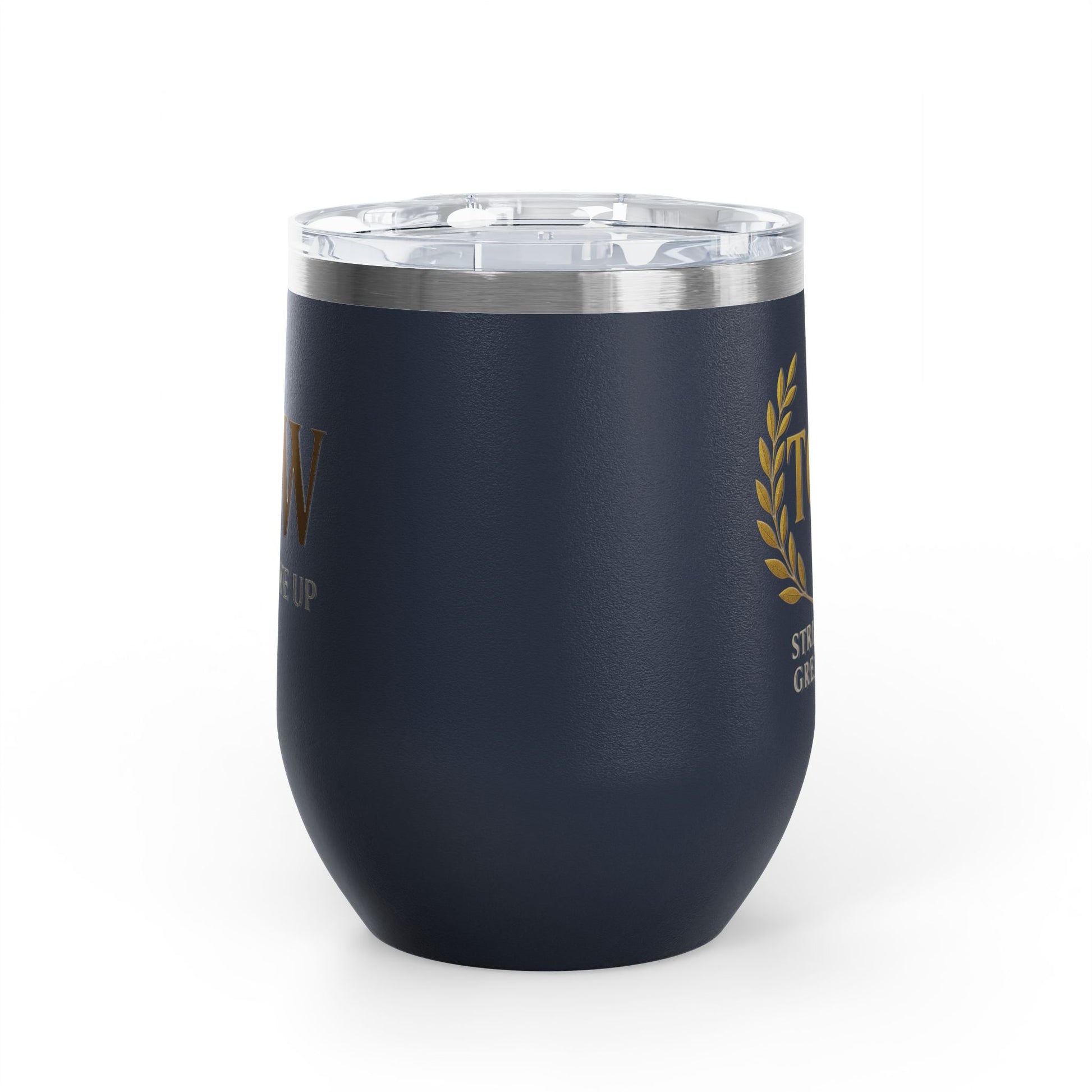 Elegant Wine Tumbler - Strive for Greatness | Personalized Gift for Wine Lovers, Celebrations, Home Bar, Holidays, Motivational Drinkware