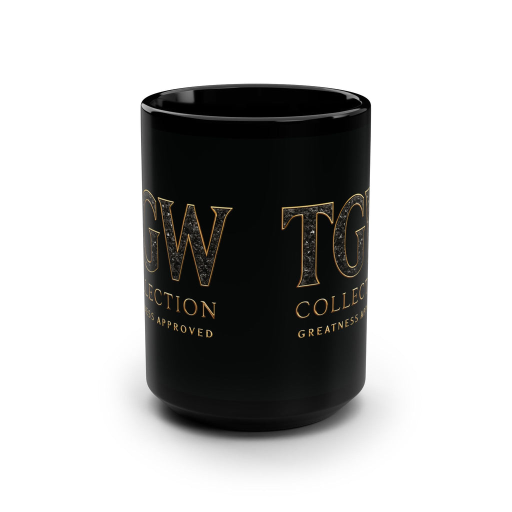 TGW Collection Black Mug, Greatness Approved Coffee Cup, Unique Gift, Office Mug, Birthday Present