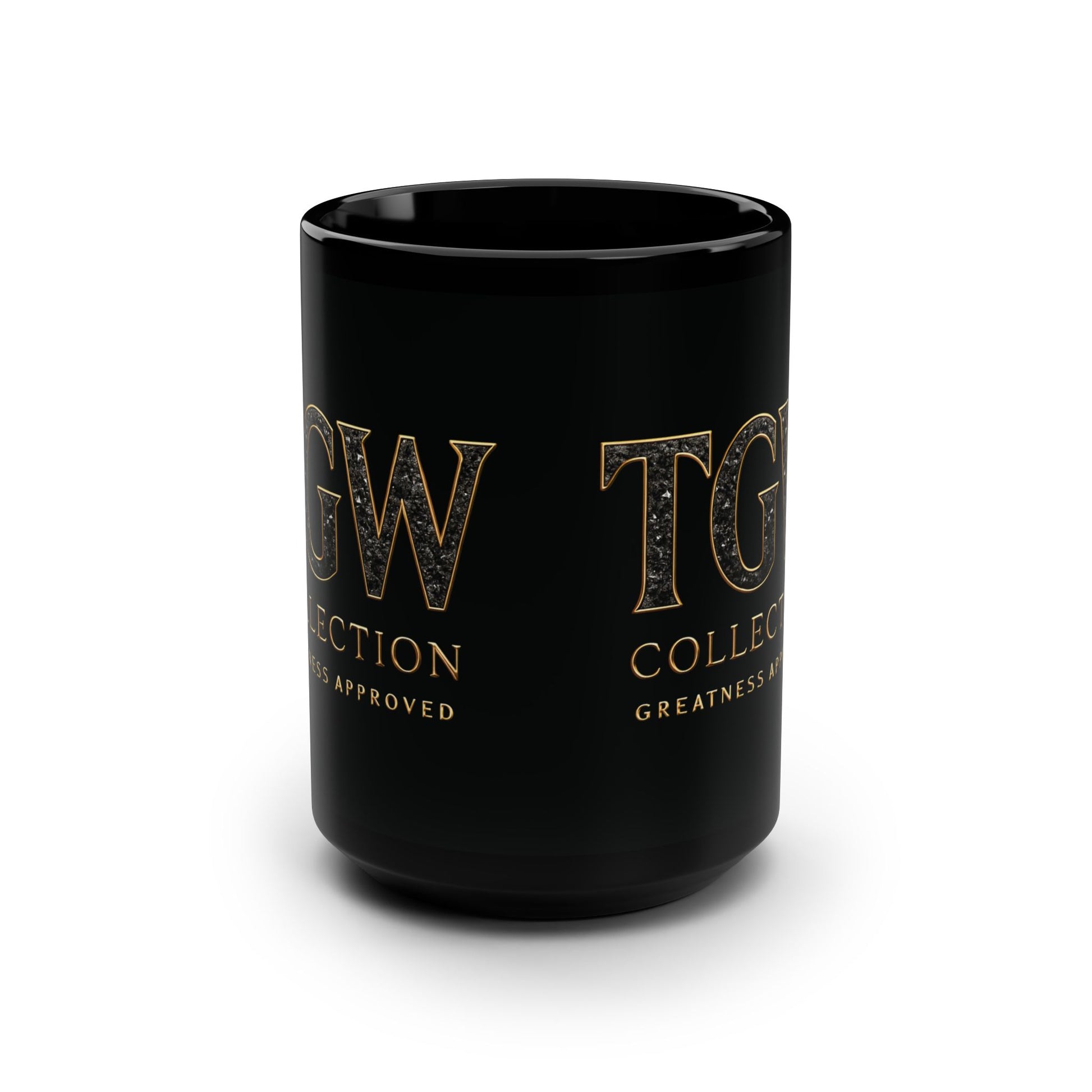 TGW Collection Black Mug, Greatness Approved Coffee Cup, Unique Gift, Office Mug, Birthday Present