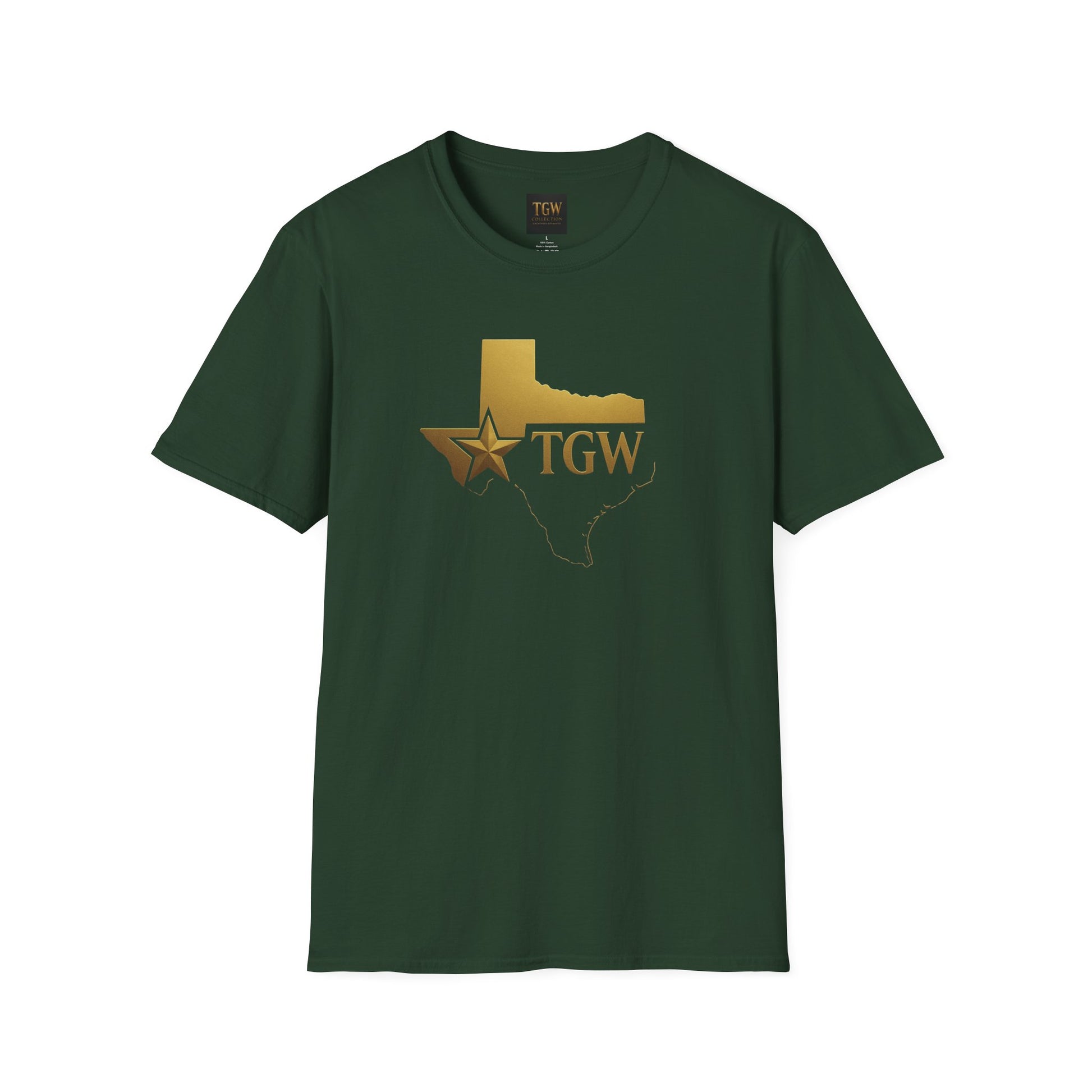 Texas Gold Star TGW T-Shirt — State Outline & Star Logo
