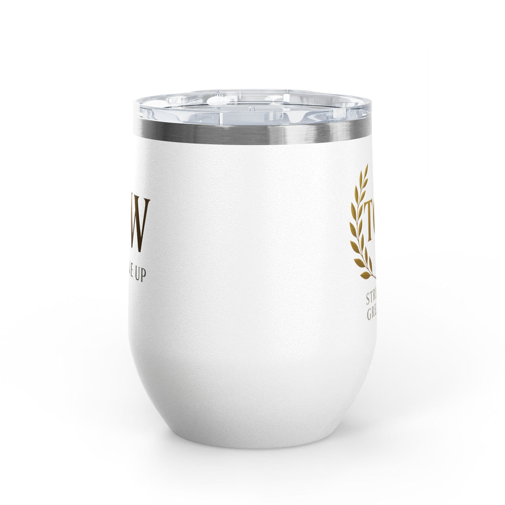 Elegant Wine Tumbler - Strive for Greatness | Personalized Gift for Wine Lovers, Celebrations, Home Bar, Holidays, Motivational Drinkware