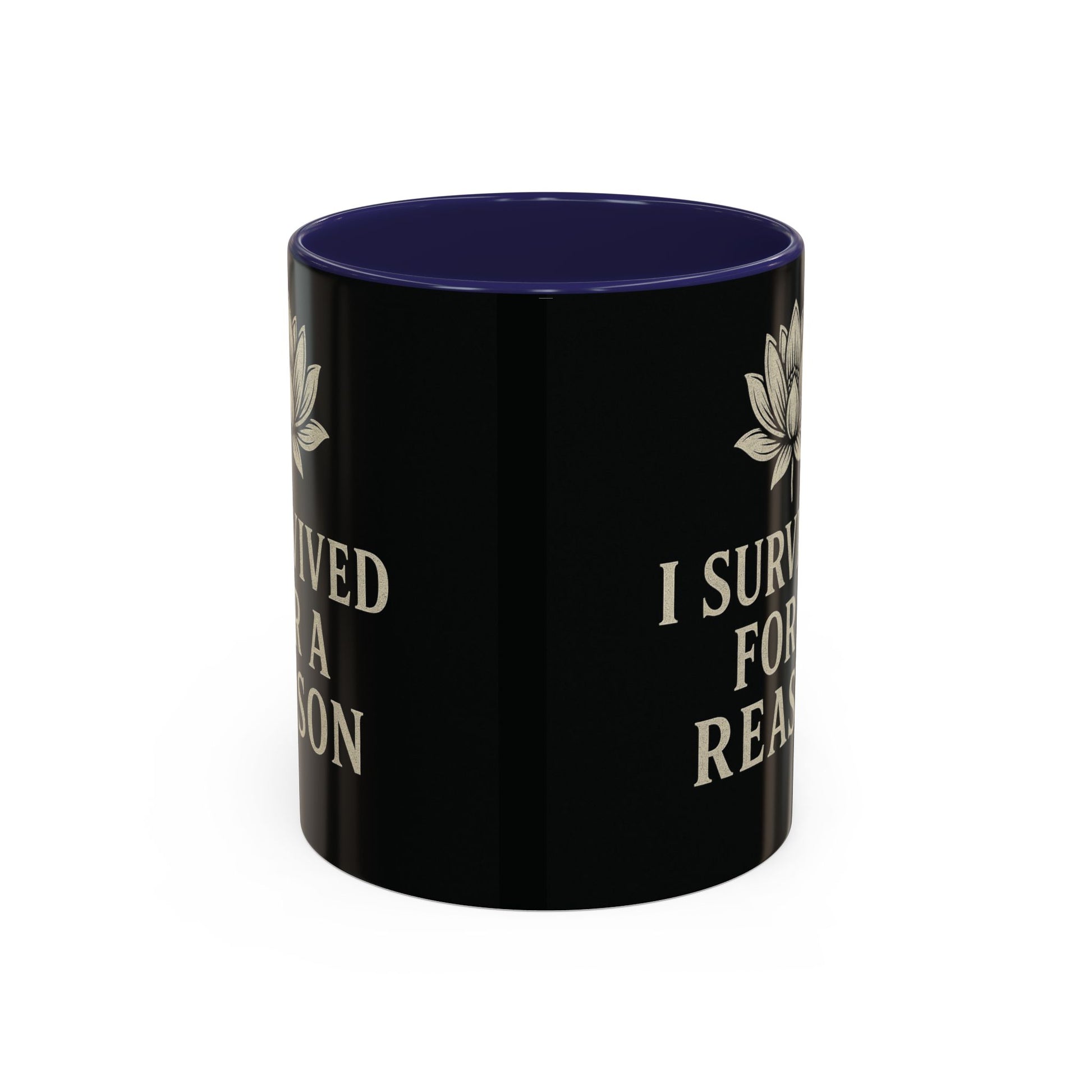 Inspirational Coffee Mug - I Survived for a Reason, Motivational Gift, Personalized Tea Cup, Positive Affirmation, Self-Care Mug