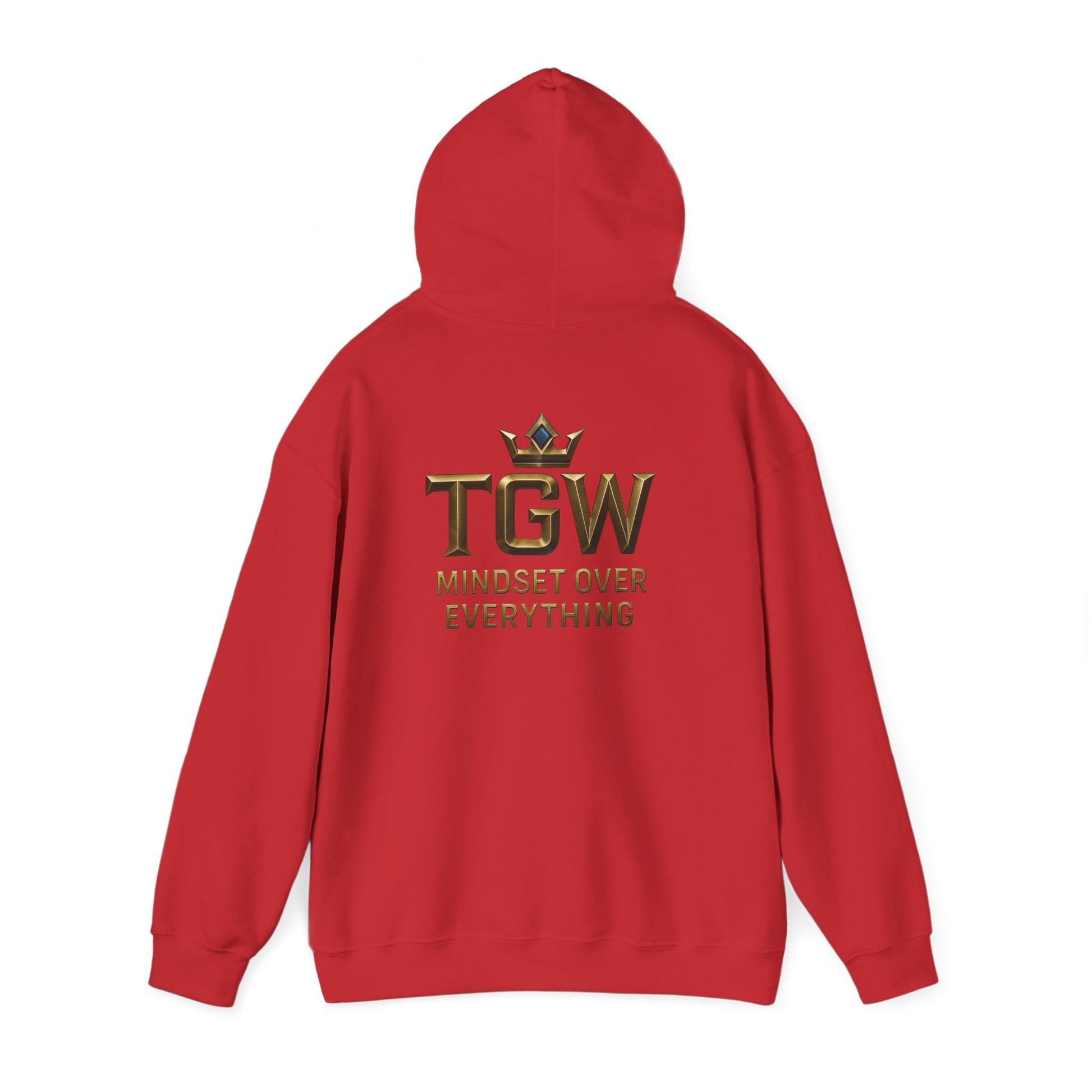 TGW Collection Hooded Sweatshirt: Mindset Over Everything, Style, Cozy Fashion, Gift Idea, Casual, Street-wear