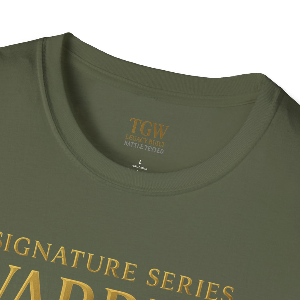 Warrior Gold Unisex Softstyle T-Shirt, Comfortable Tee, Motivational Apparel, Gift for Warriors, Casual Wear, Affirmation Shirt