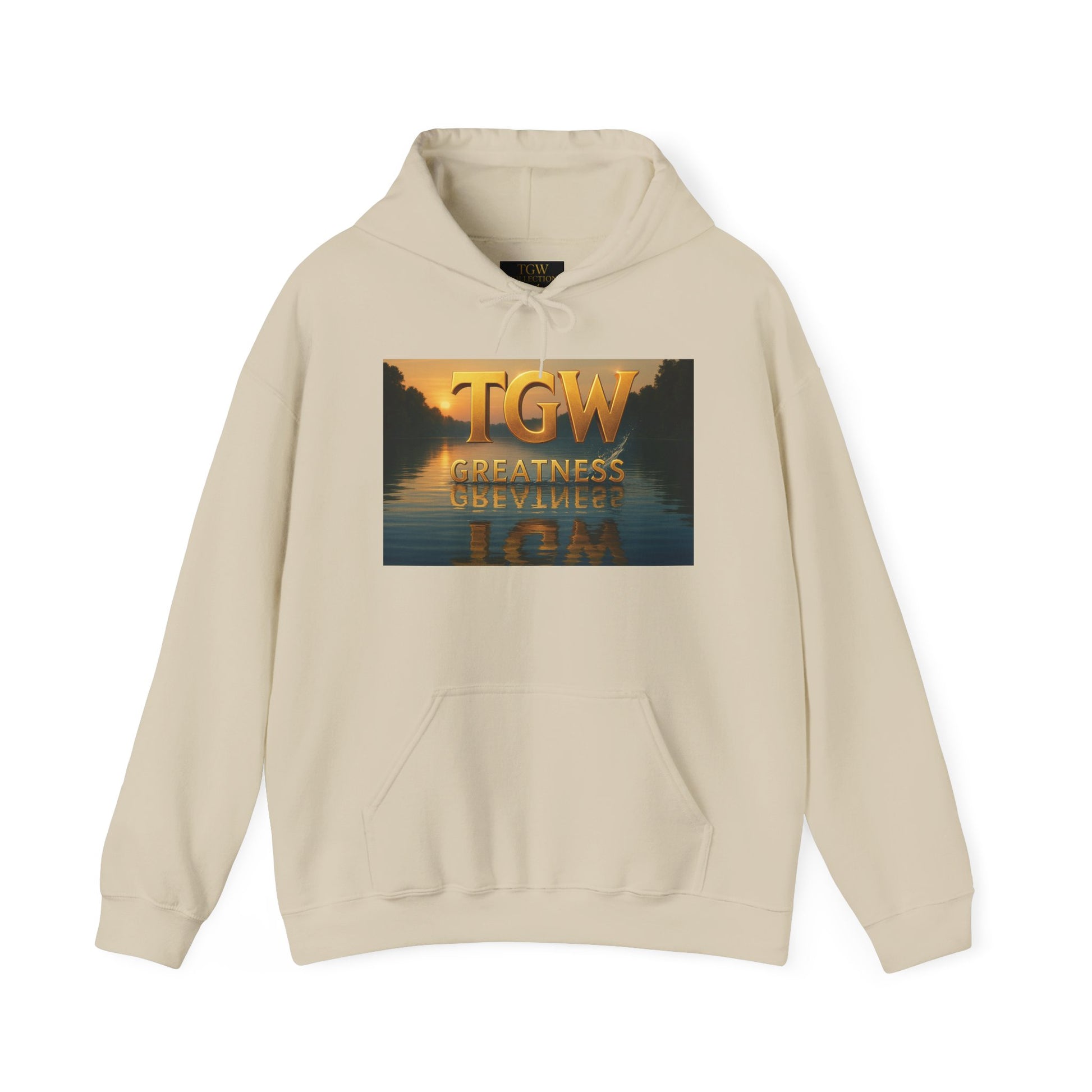Inspirational Hooded Sweatshirt - TGW Greatness Over Everything - Cozy Gift for Motivational Souls, Layering, Casual Wear