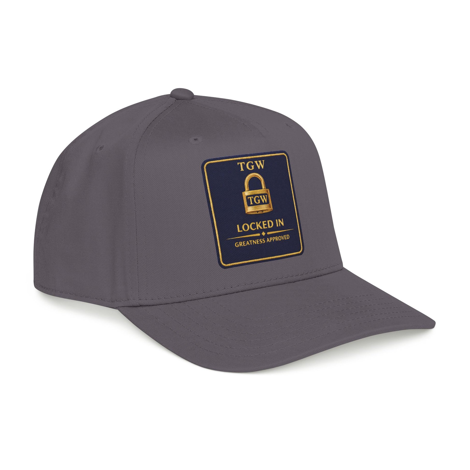 TGW “LOCKED IN” — Greatness Approved   Mid Profile Baseball Cap