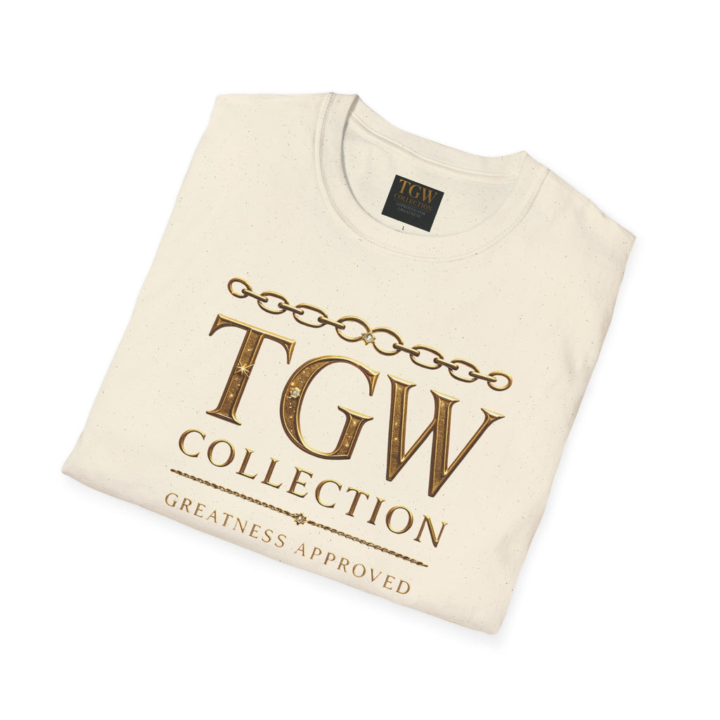Gold Chain Text T-Shirt, Stylish Tee, Casual Wear, Motivational Shirt